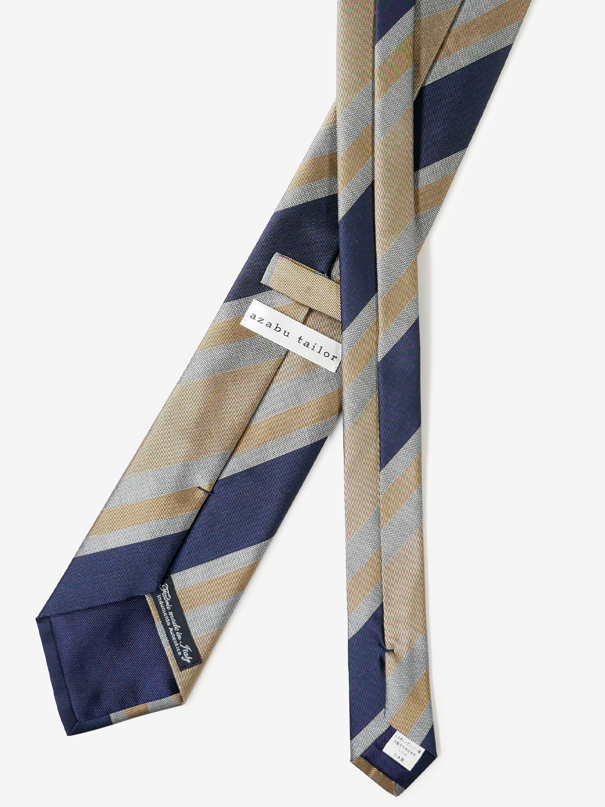 Classico Seta｜Stripe Tie｜クリームイエロー