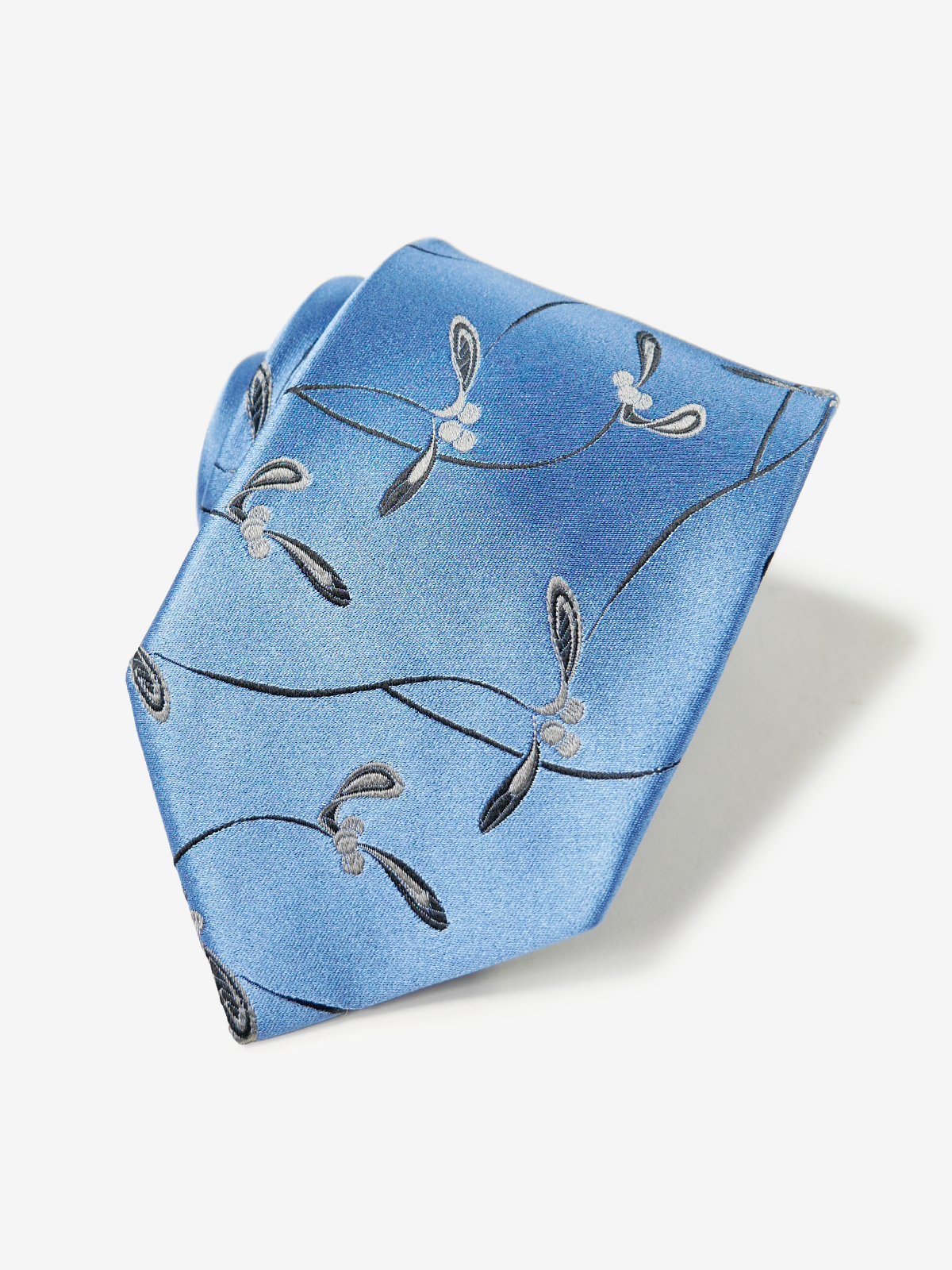 Fermo Fossati｜Floral Neat Tie｜ブルー