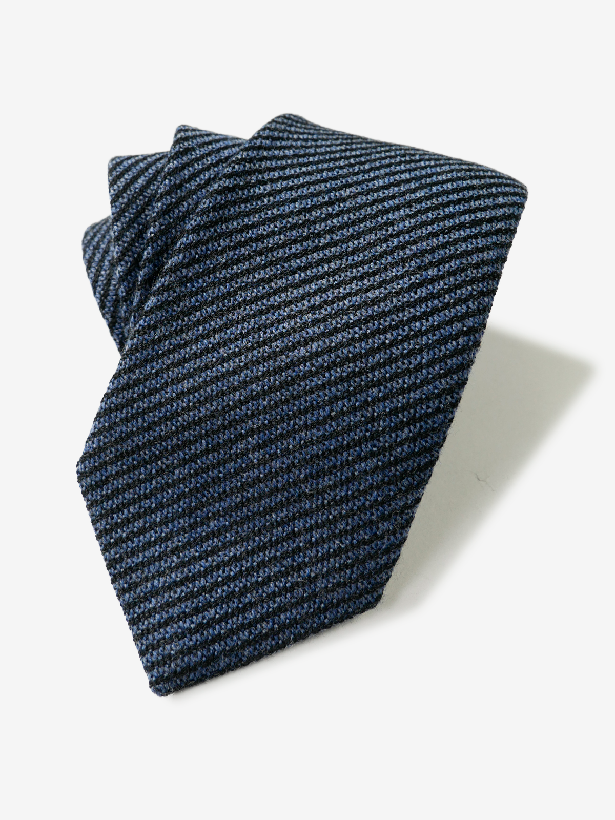 Herringbone Wool Tie｜ブルー