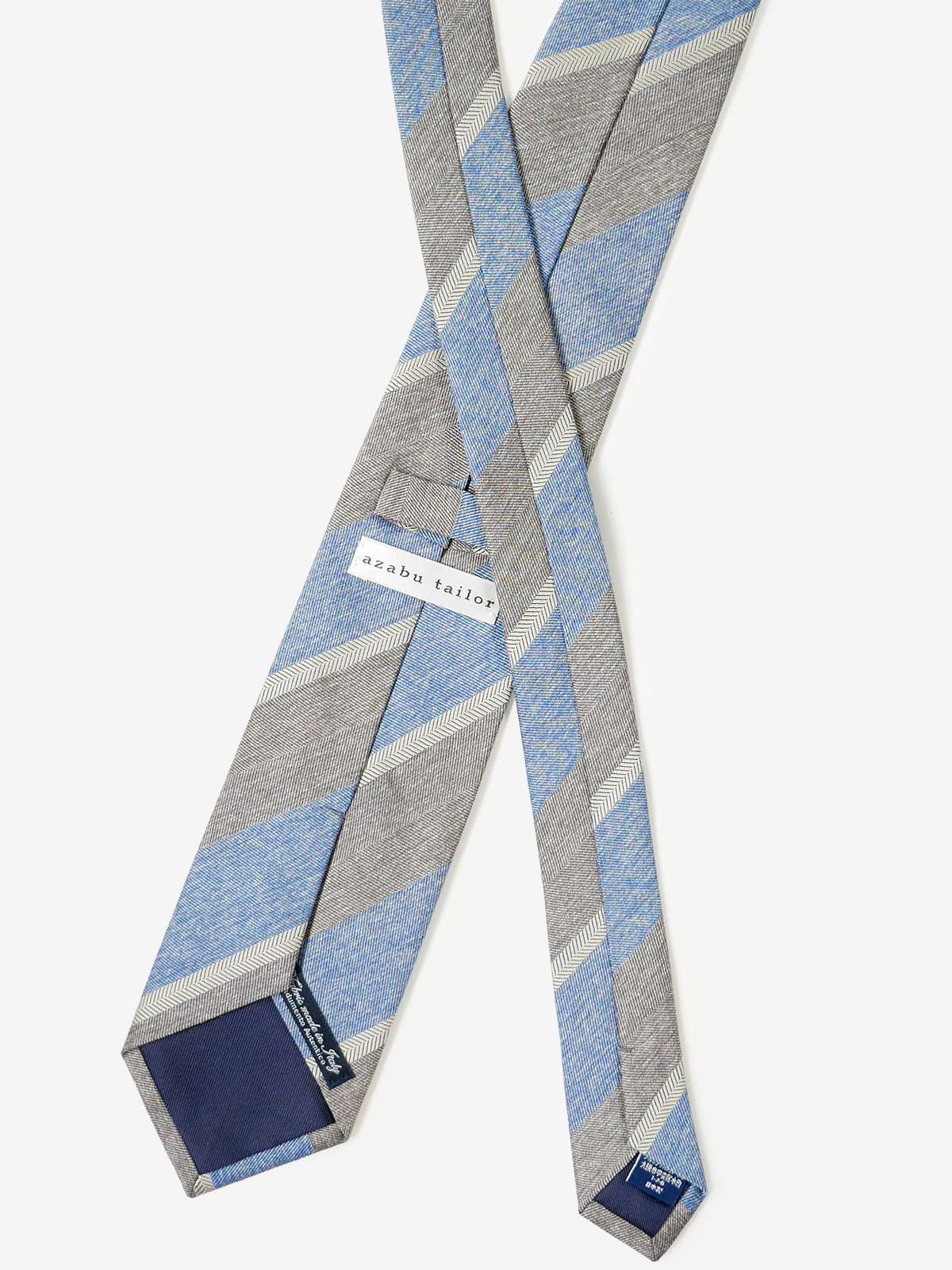 Classico Seta｜Stripe Tie｜グレー