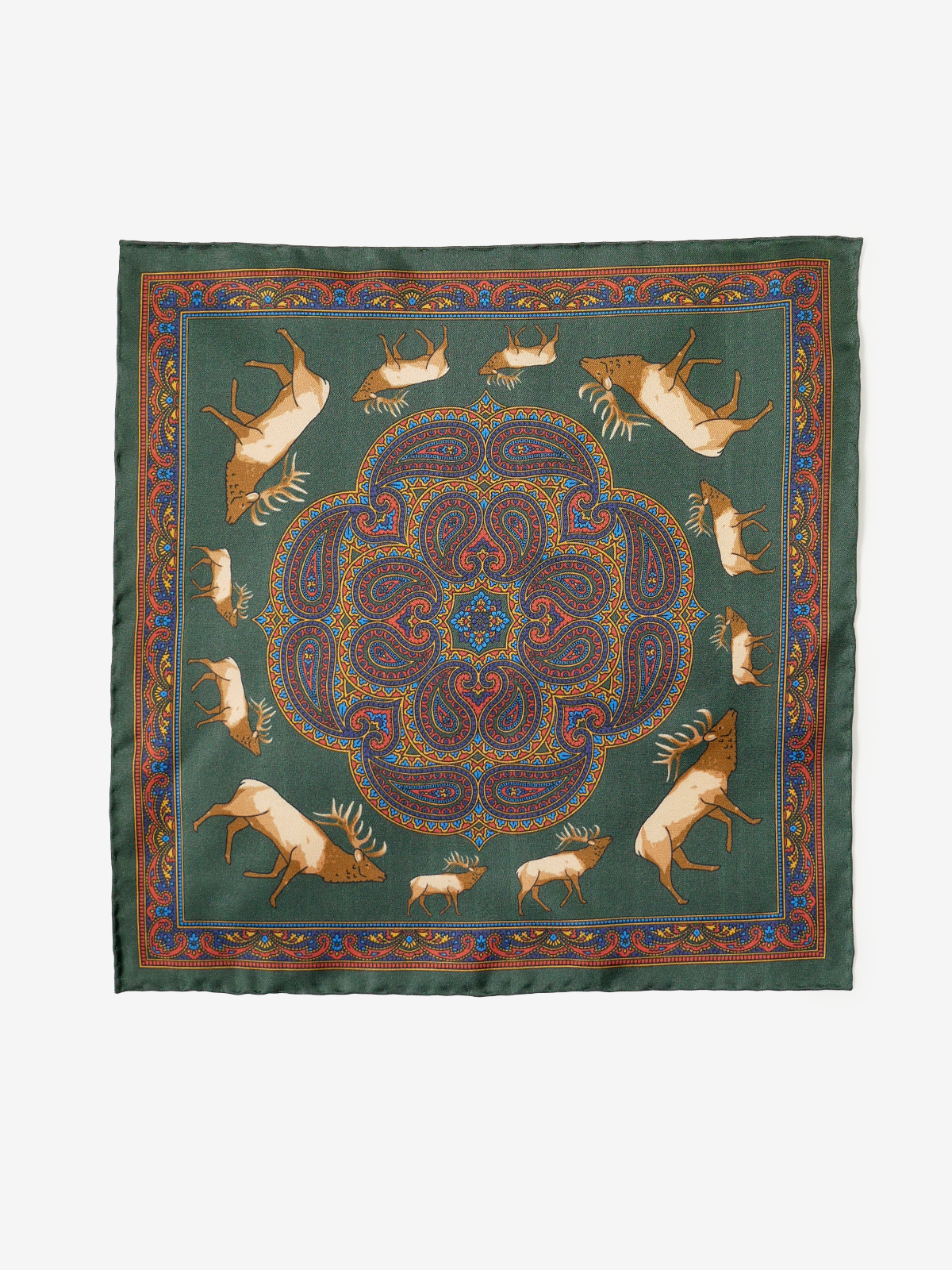 ROBERT KEYTE｜Silk Pocket Square｜グリーン