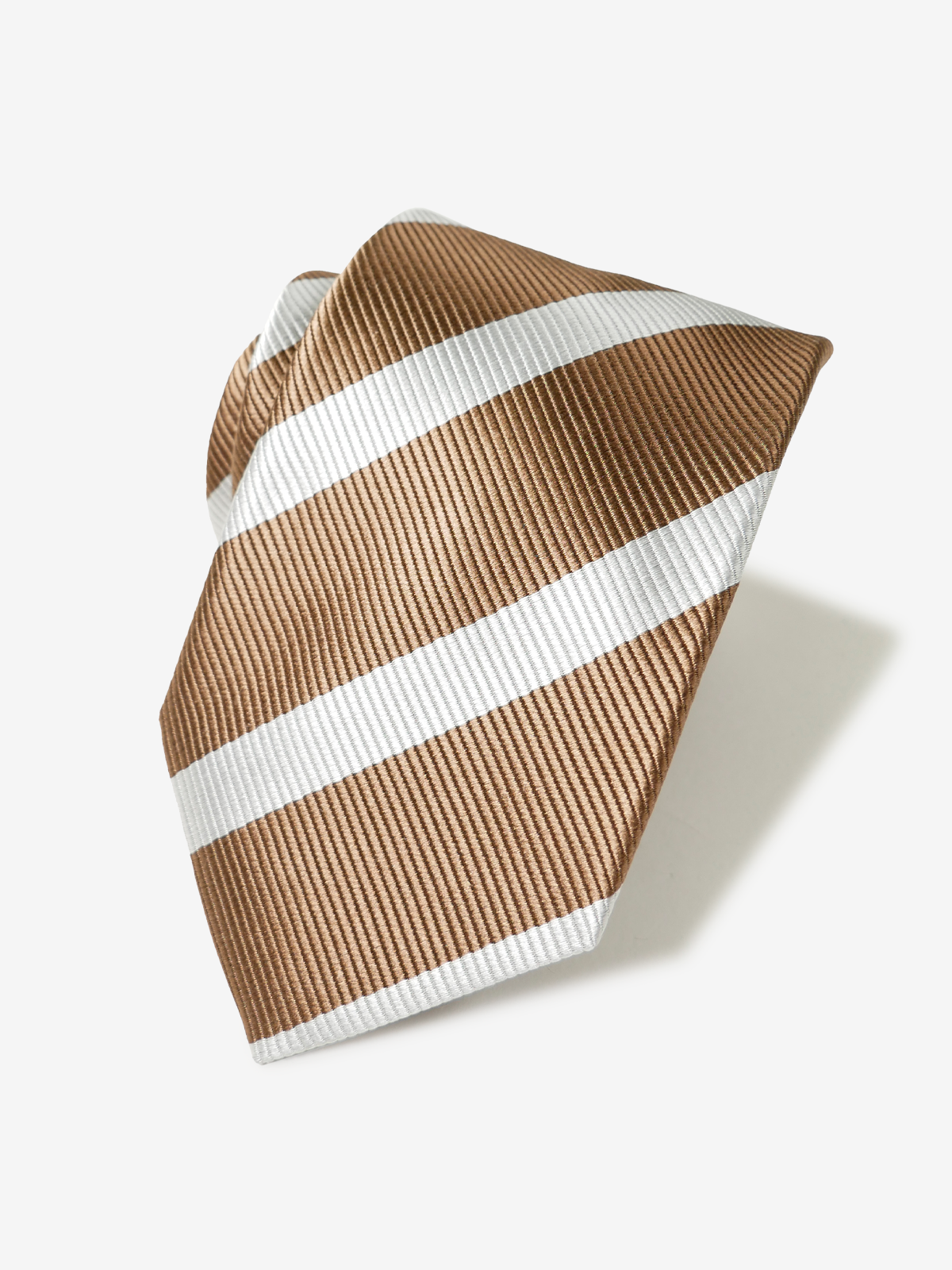 Repp Stripe Tie｜ライトブラウン