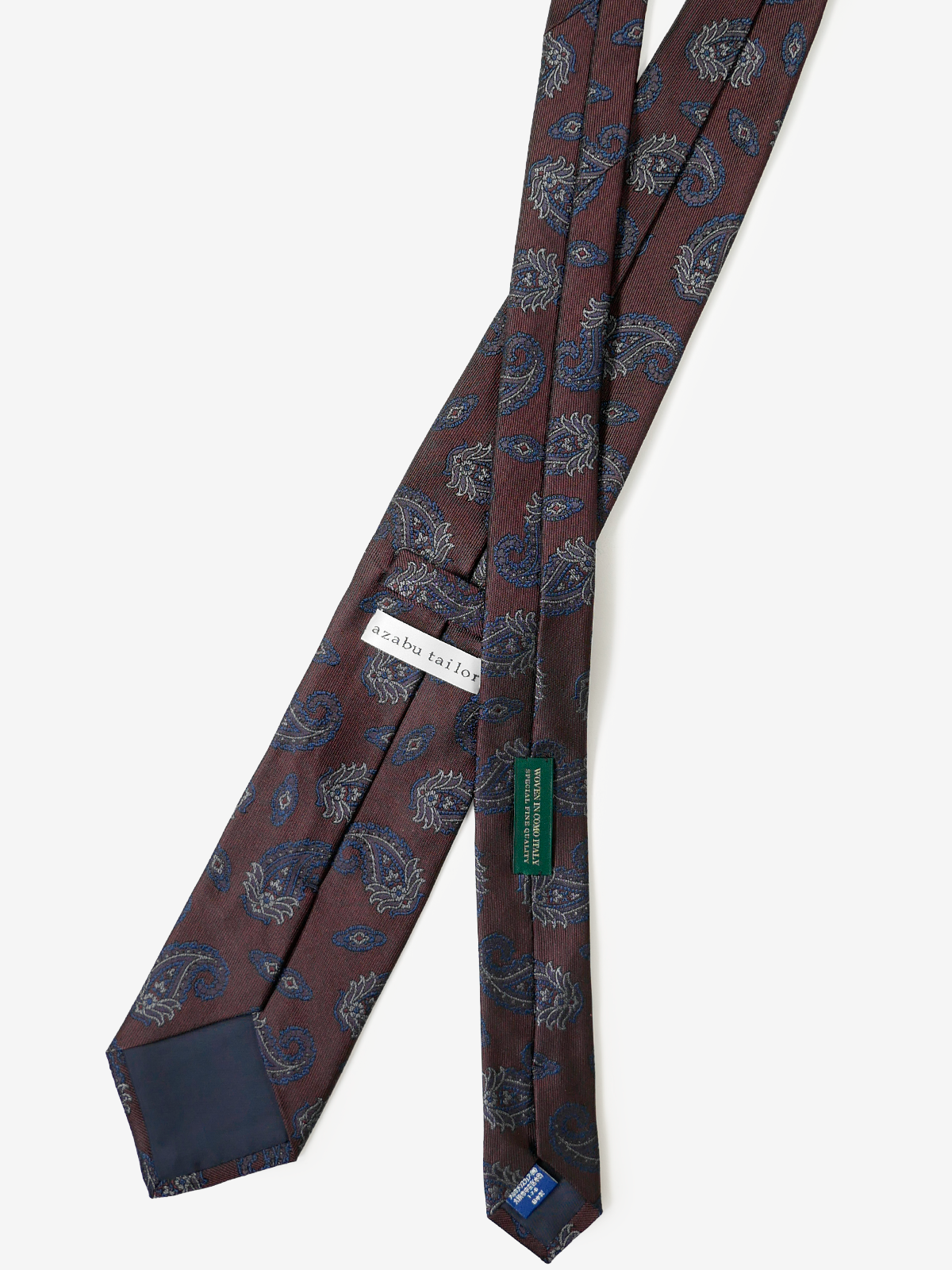 Mantero｜Paisley Neat Tie｜ボルドー