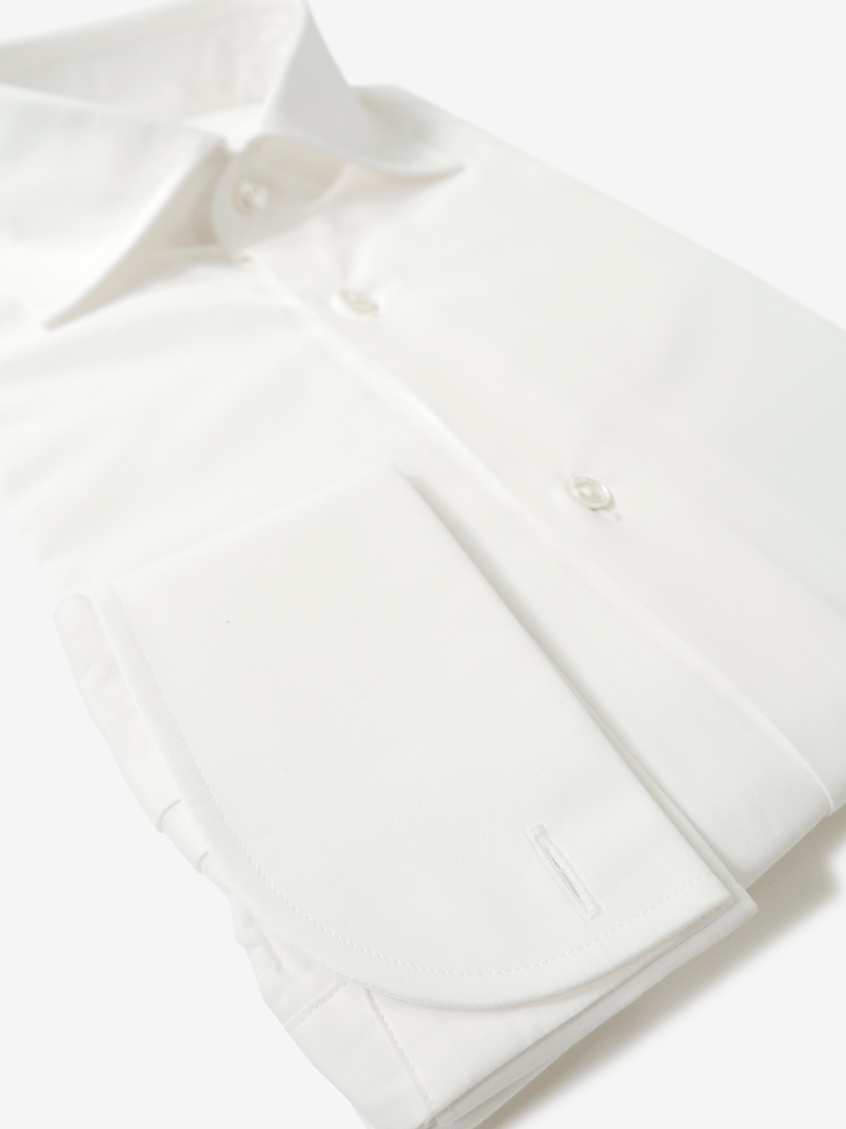 French Cuff Slim Fit Broadcloth Shirt｜ホワイト