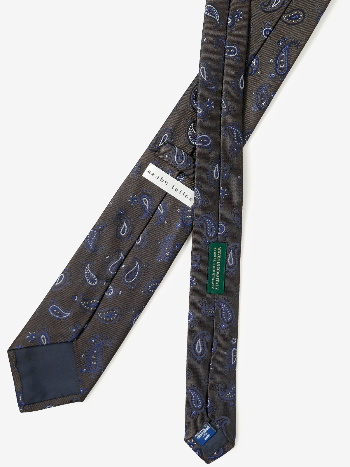 Mantero｜Paisley Neat Tie｜ブラウン