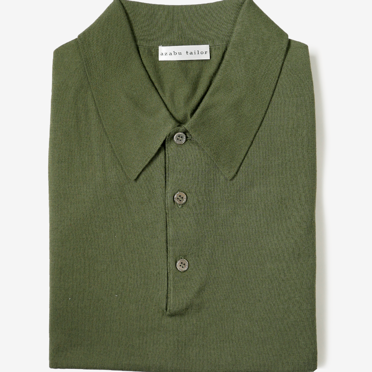 Plage WOOL ポロニットシャツ ニットポロシャツ|グリーン
