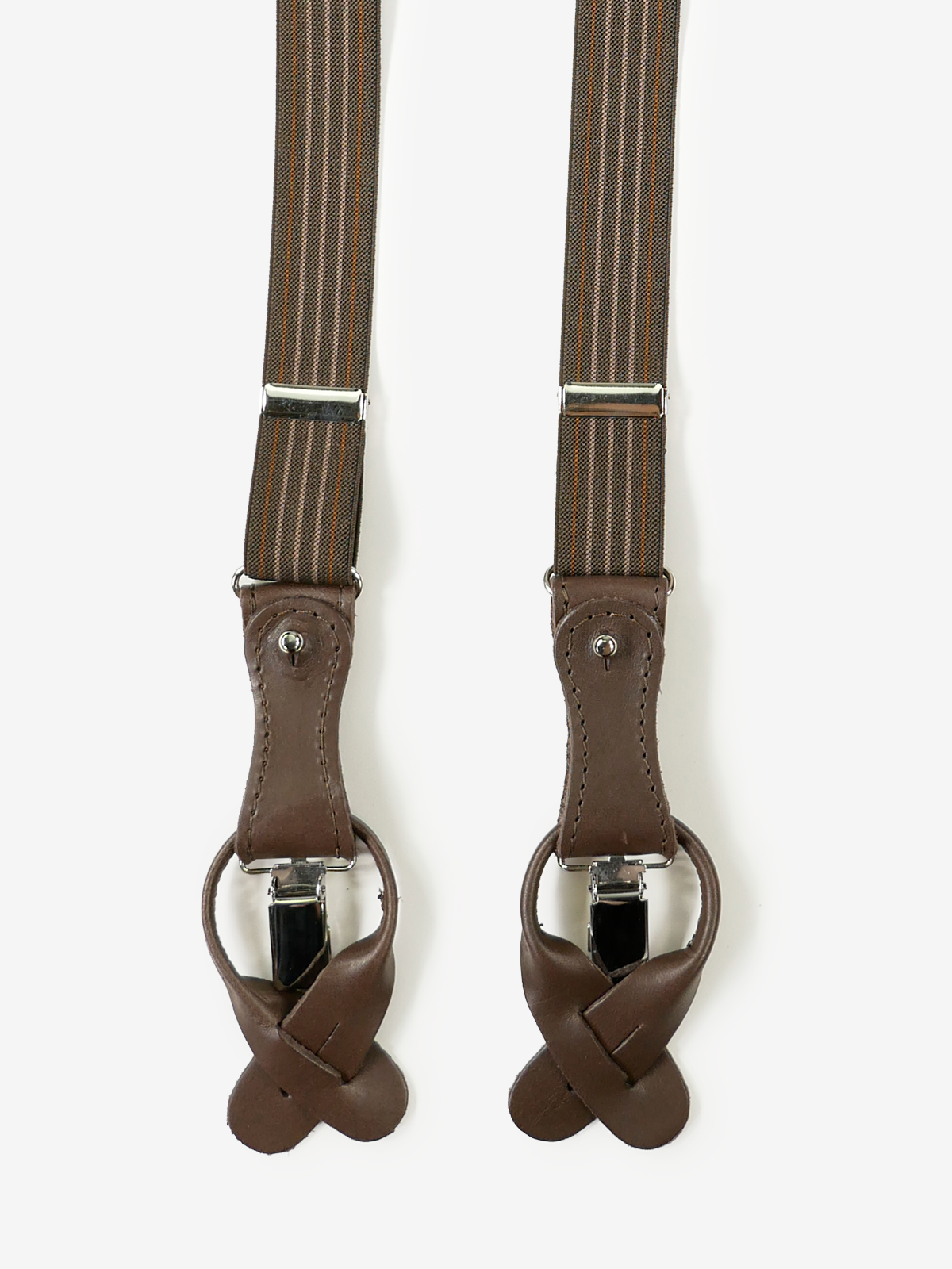 La Ducale｜Stripes Suspenders｜ブラウン