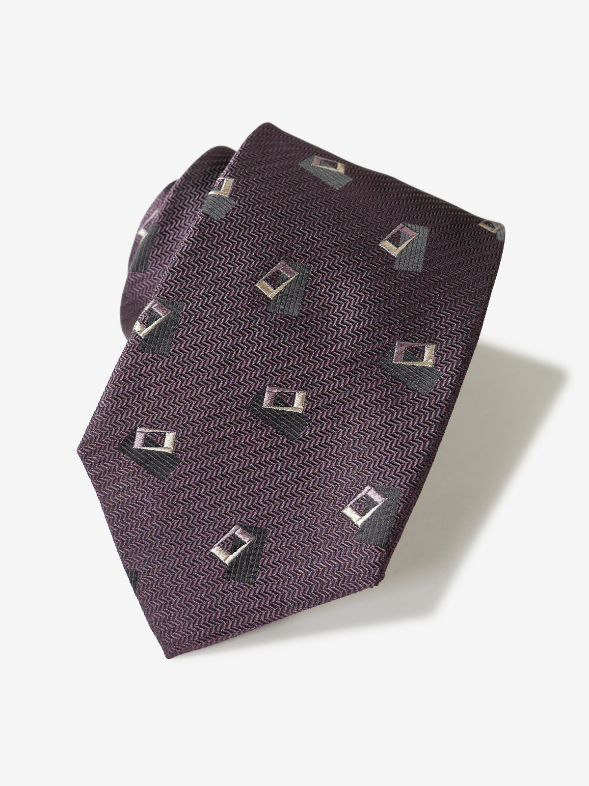 Classico Seta｜Rectangle Neat Tie｜ボルドー