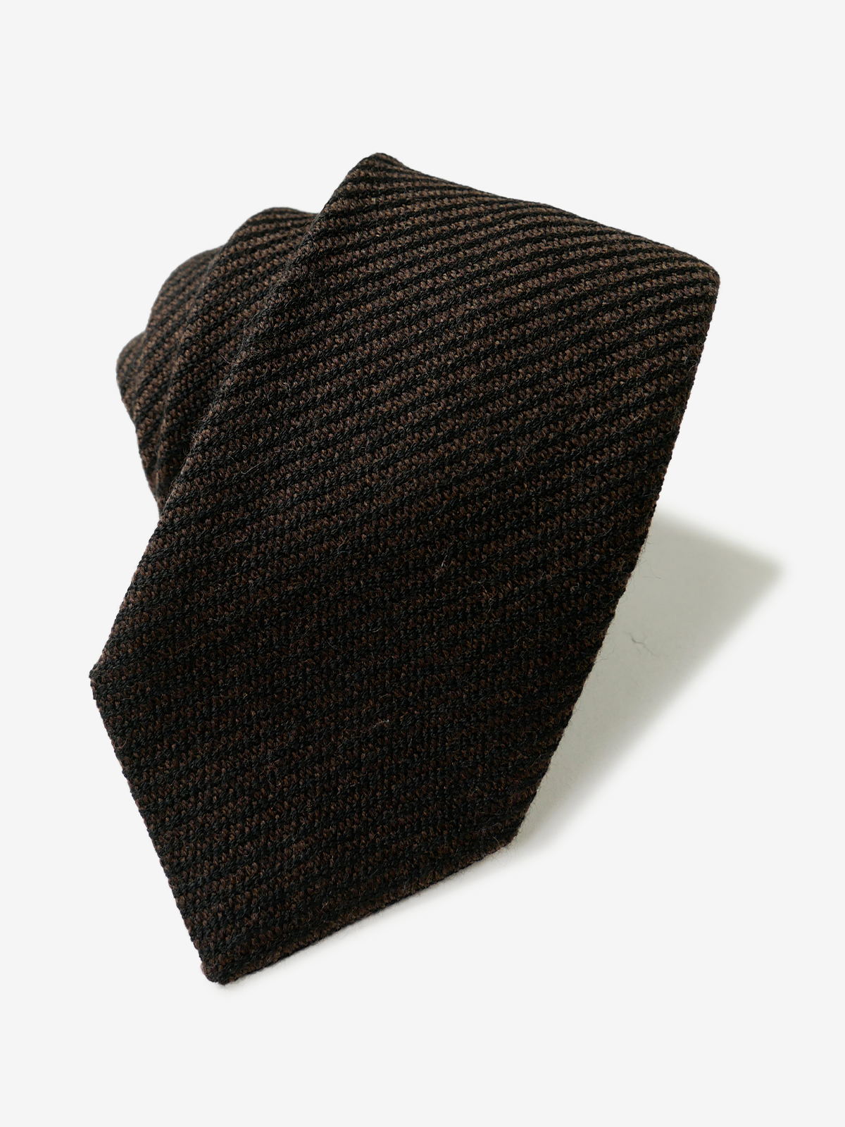 Herringbone Wool Tie｜ブラウン