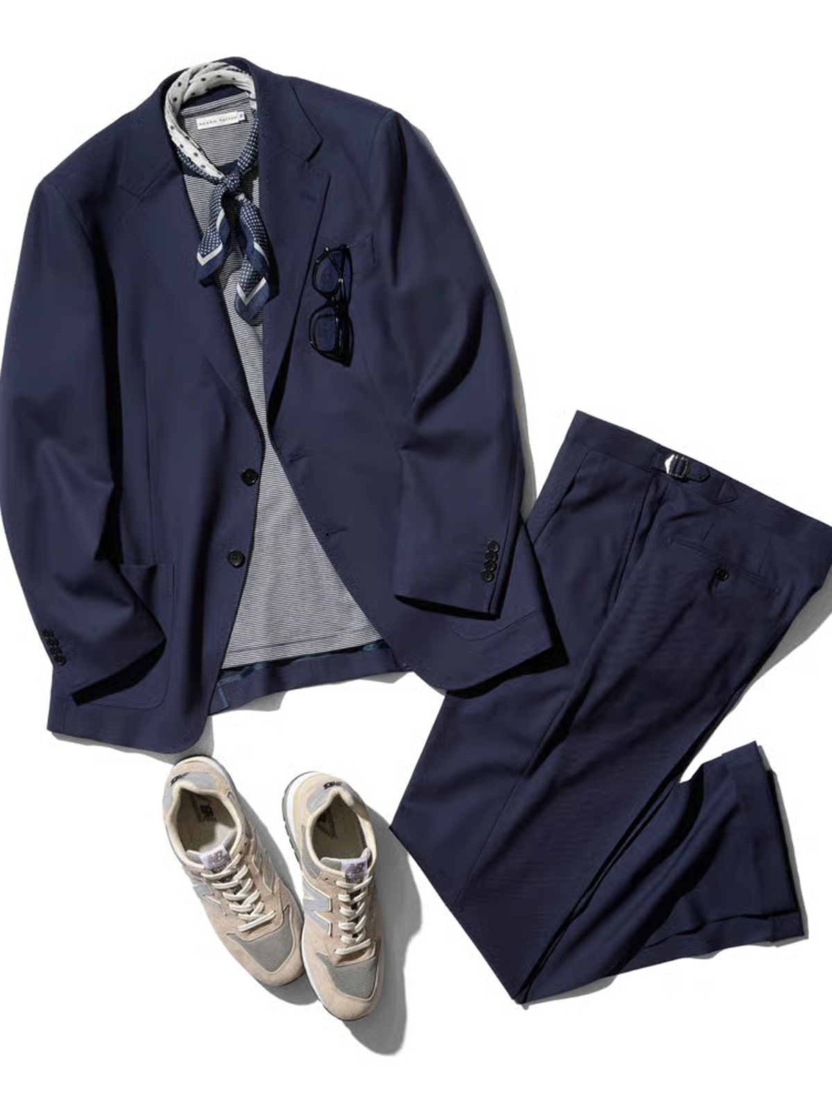 Cotton Striped T-shirt｜ネイビー