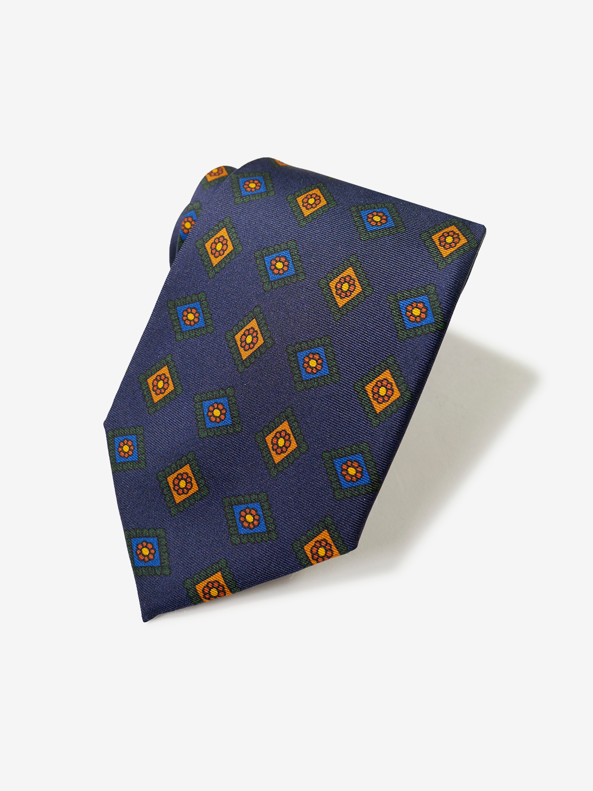ROBERT KEYTE｜Medallion Tie｜ネイビー