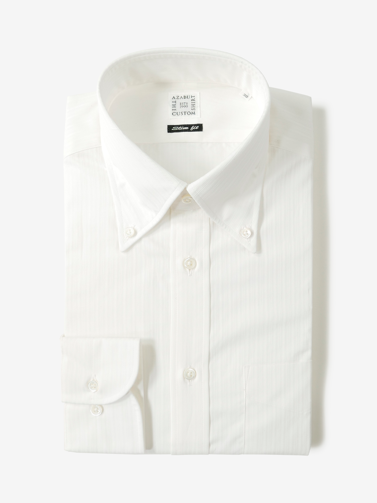 Striped Slim Fit Shirt｜ホワイト