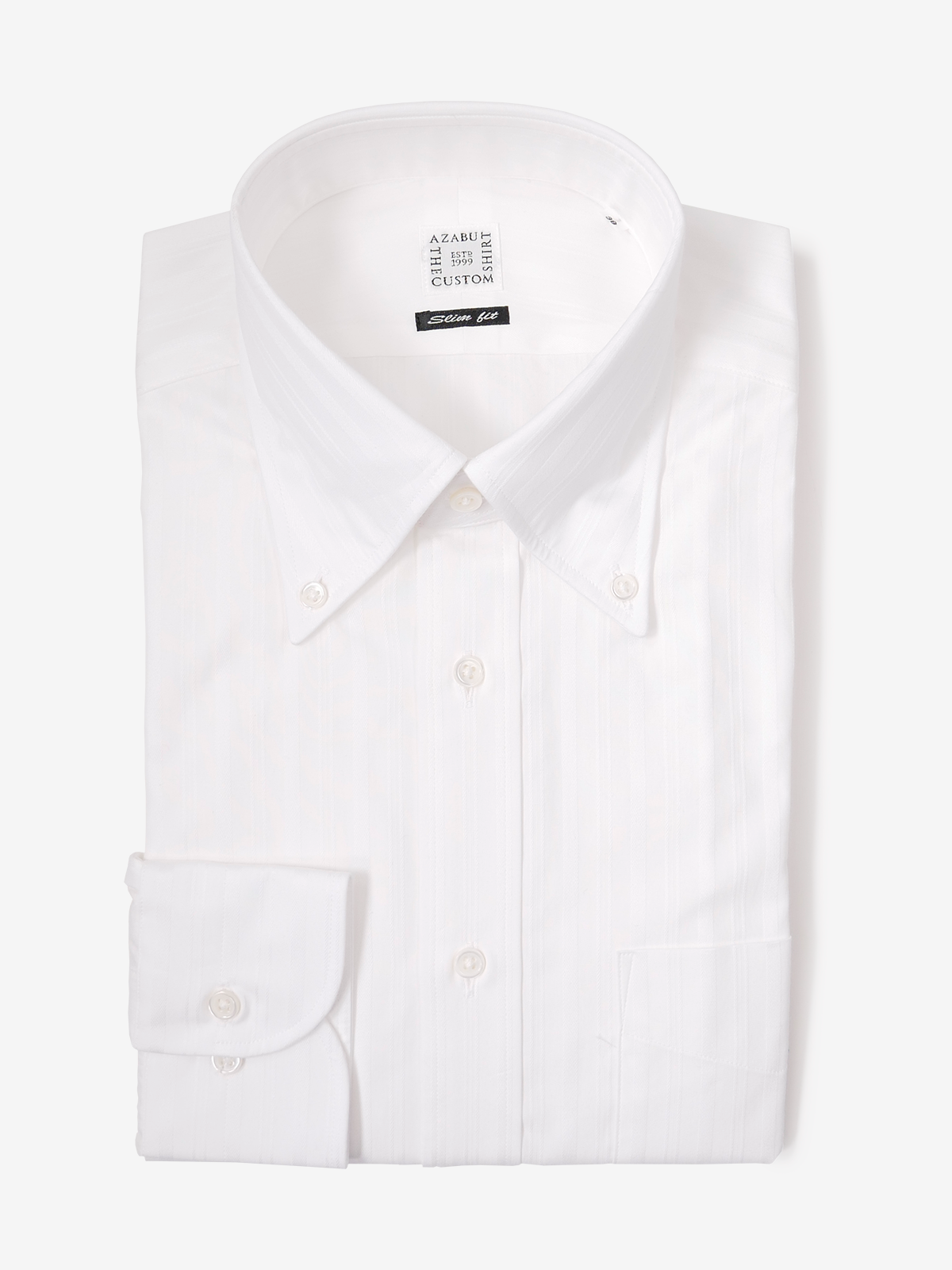 Striped Slim Fit Shirt｜ホワイト