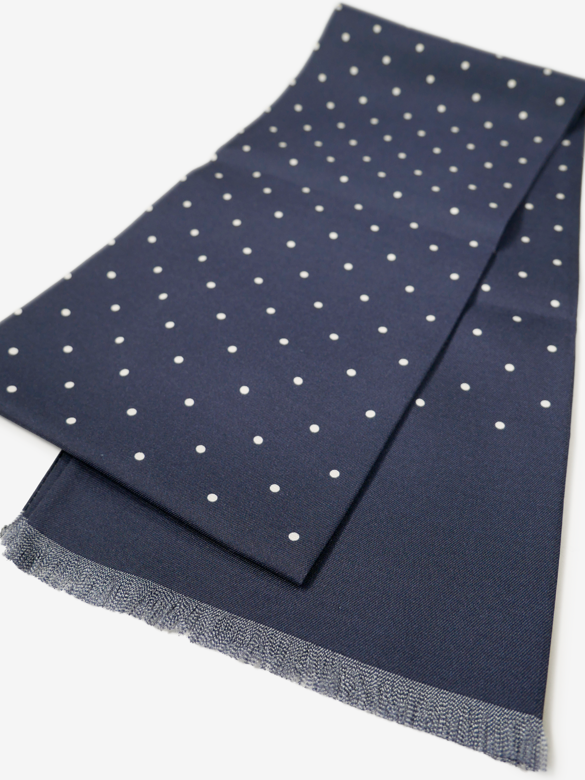 Mantero｜Polka Dot Stole｜ネイビー