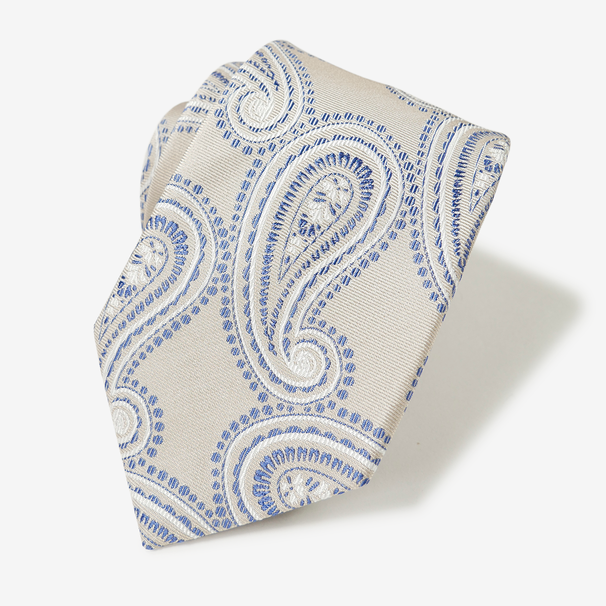 シーワード＆スターン｜ペイズリーネクタイ｜ライトベージュ