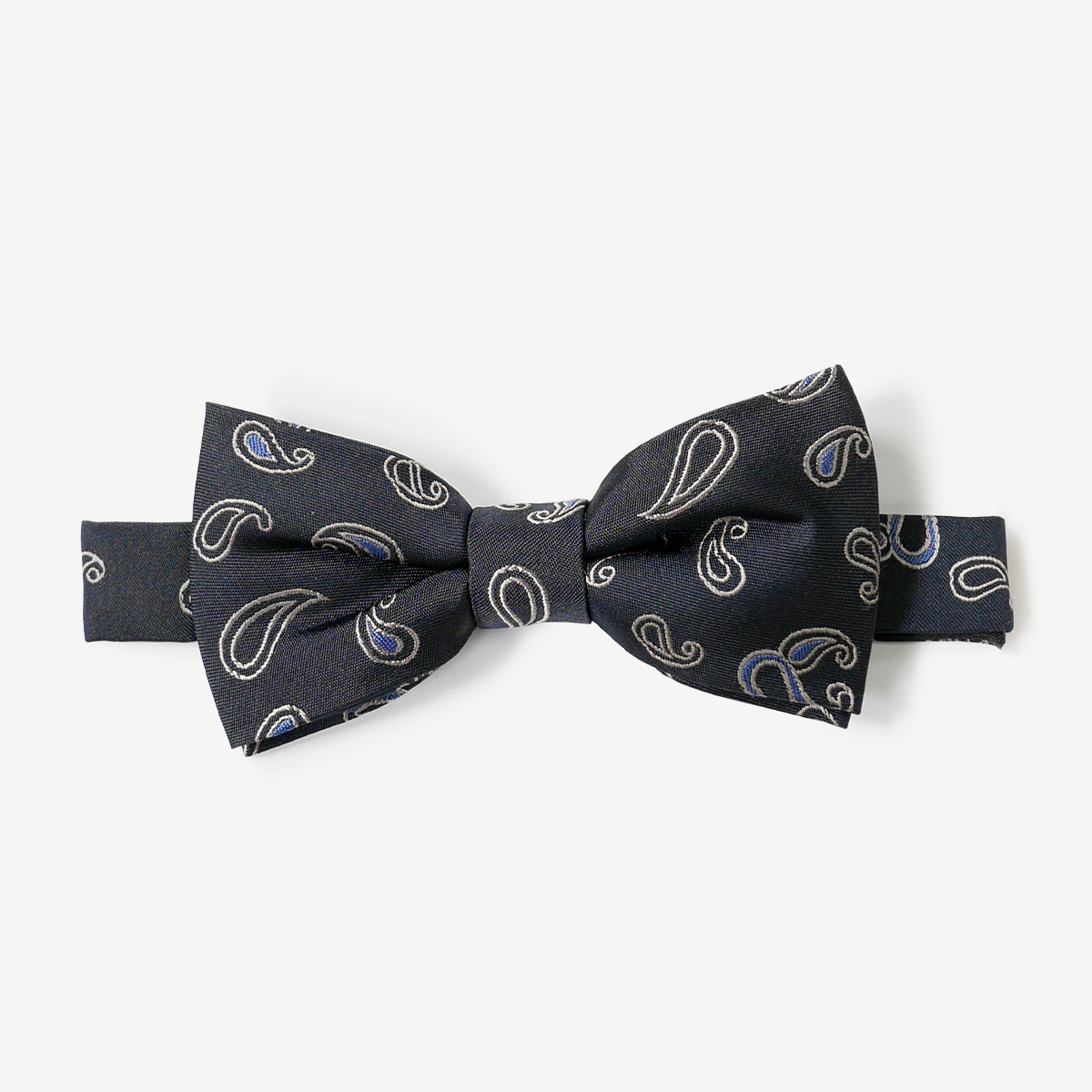 麻布テーラー｜ペイズリー柄ボウタイ｜ネイビー