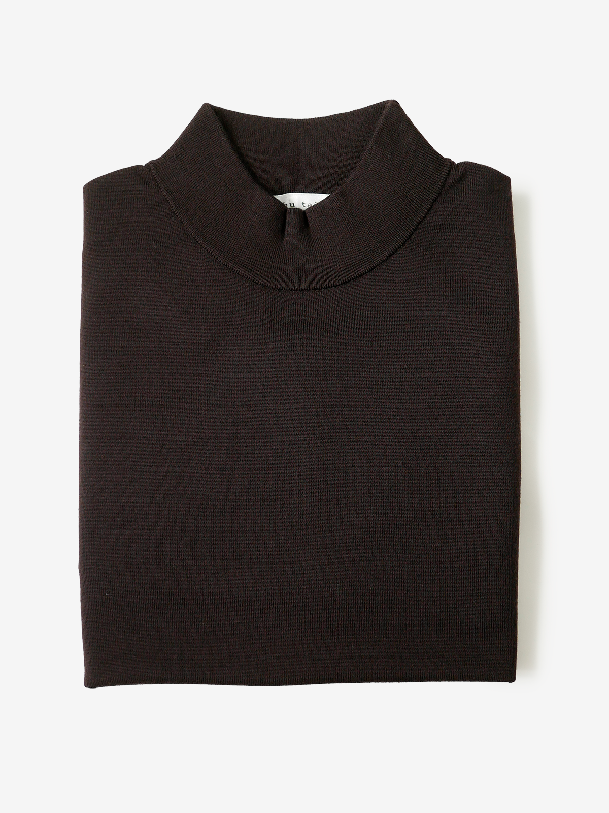 Mock-Neck Sweater｜ダークブラウン