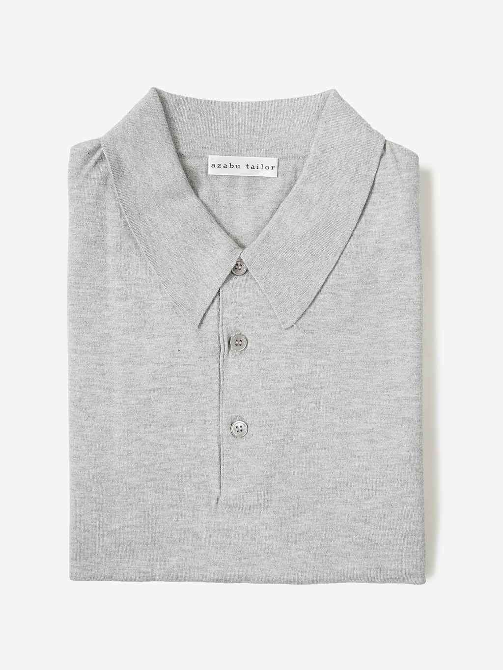 Plage WOOL ポロニットシャツ 18gサマーニットポロシャツ(1 BLUE GREY Plage WOOL ポロニットシャツ 18gサマーニットポロシャツ(1 BLUE GREY