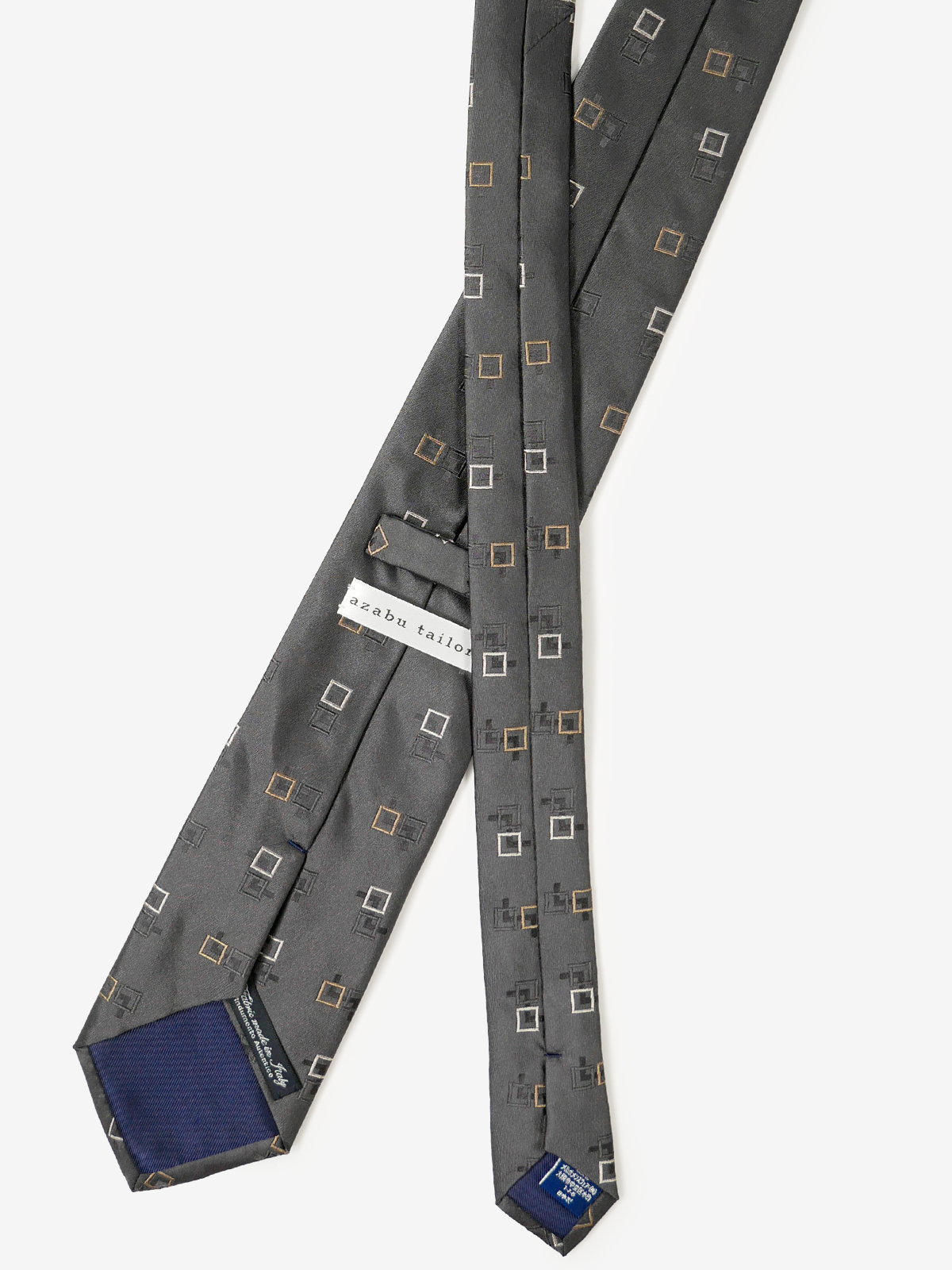 Classico Seta｜Double Square Neat Tie｜グレー
