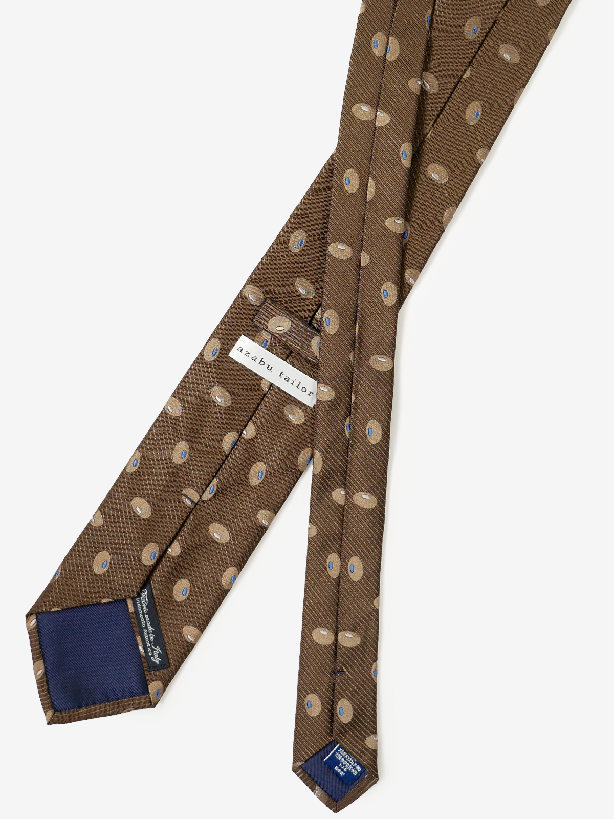 Classico Seta｜Beans Pattern Neat Tie｜ブラウン