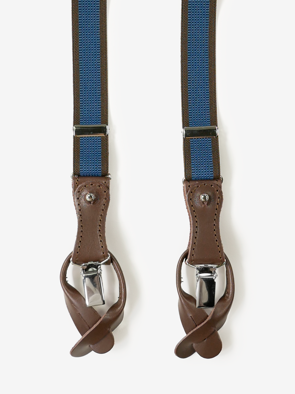 La Ducale｜Stripes Suspenders｜ブルー