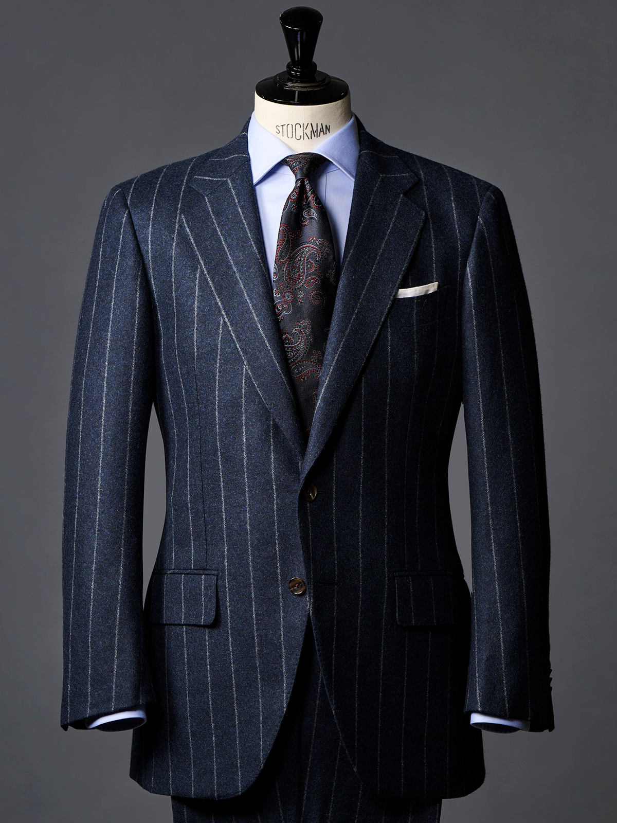 Mantero｜Paisley Tie｜ネイビー