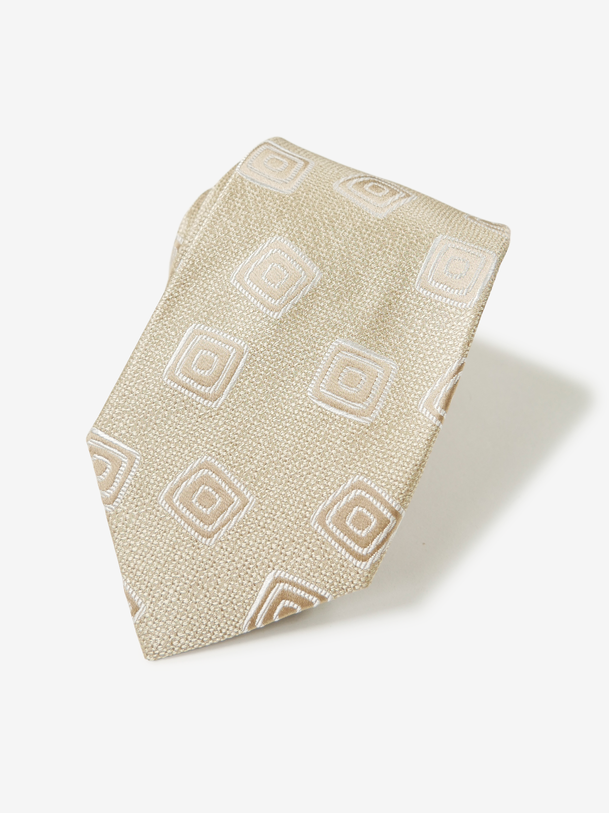 Seaward & Stearn｜Geo Pattern Neat Tie｜ベージュ
