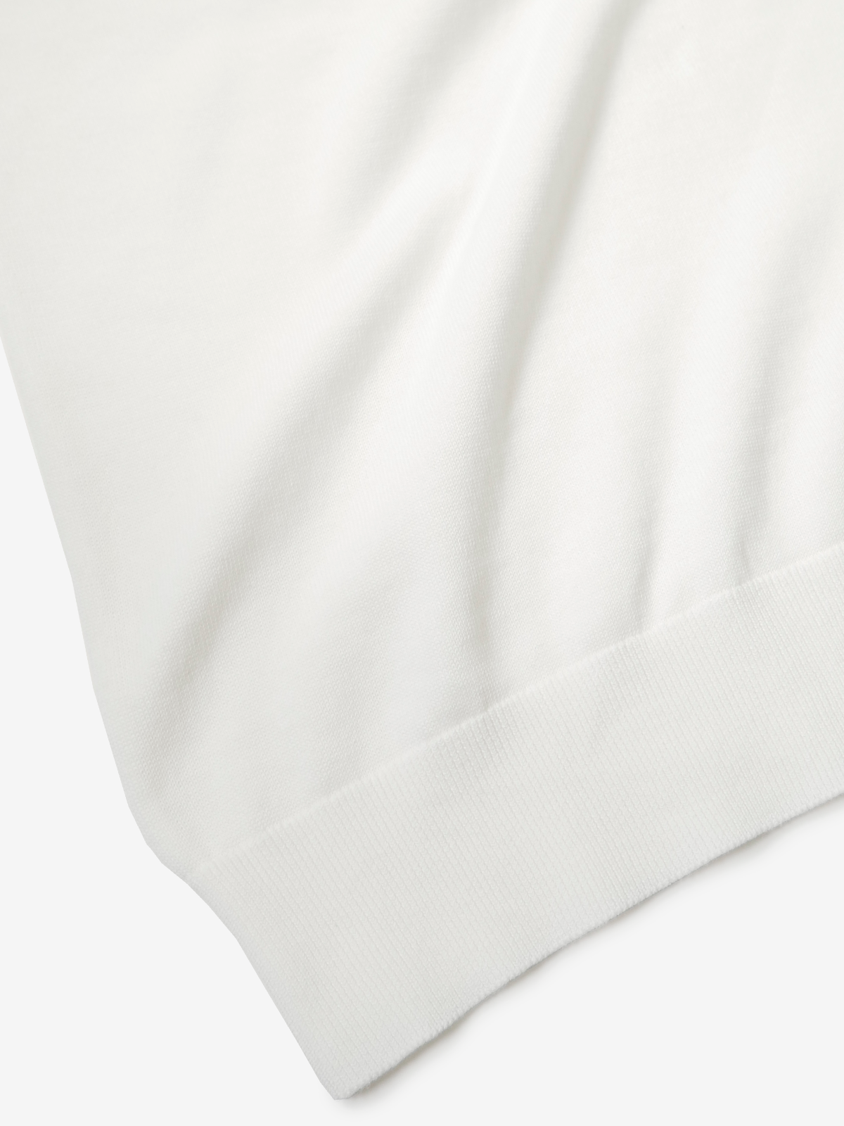 Cotton Skipper Collar Polo Shirt｜ホワイト