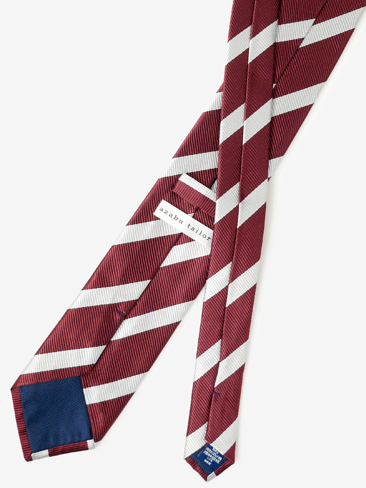 Repp Stripe Tie｜ボルドー