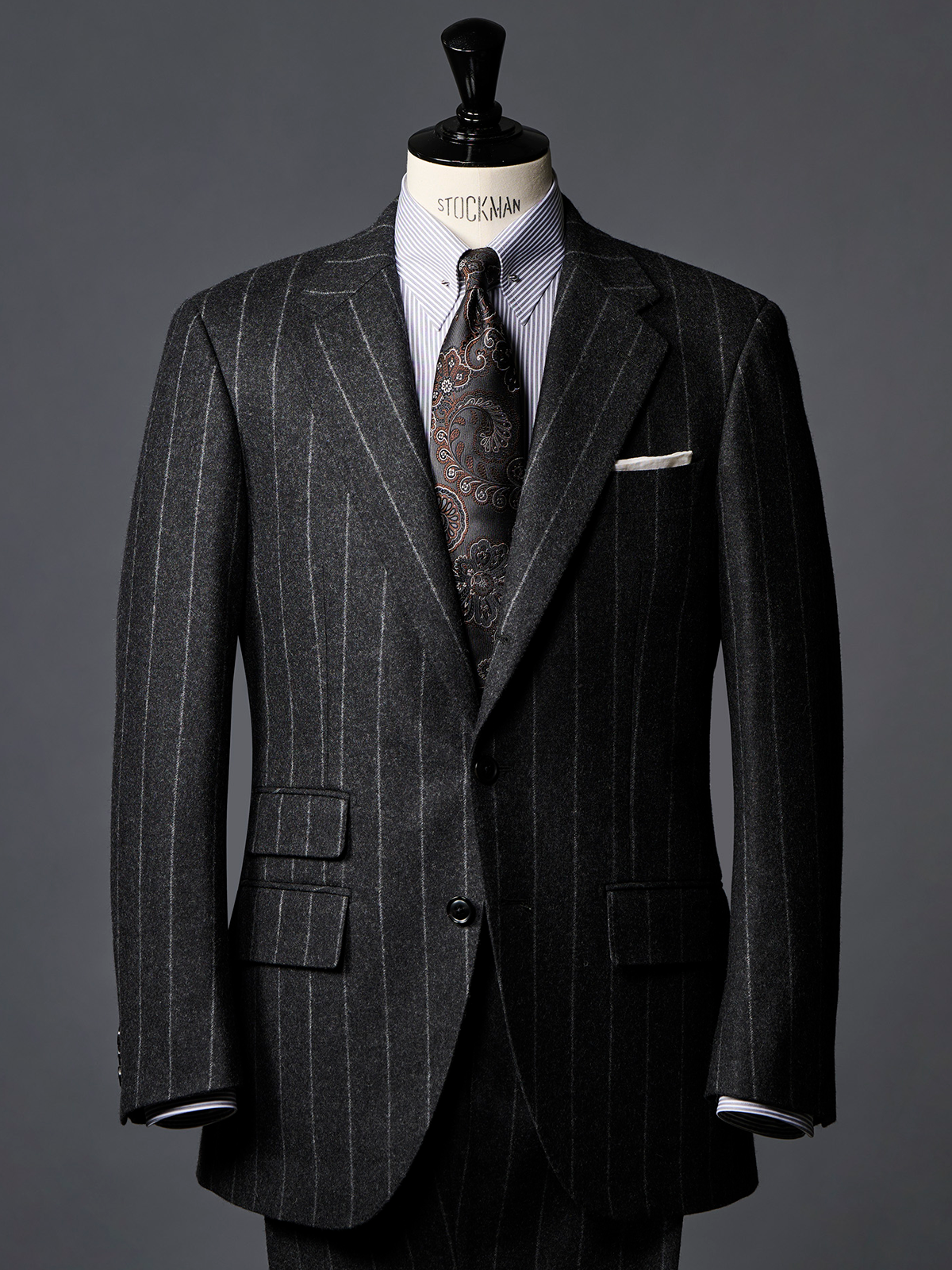 Mantero｜Paisley Tie｜グレー