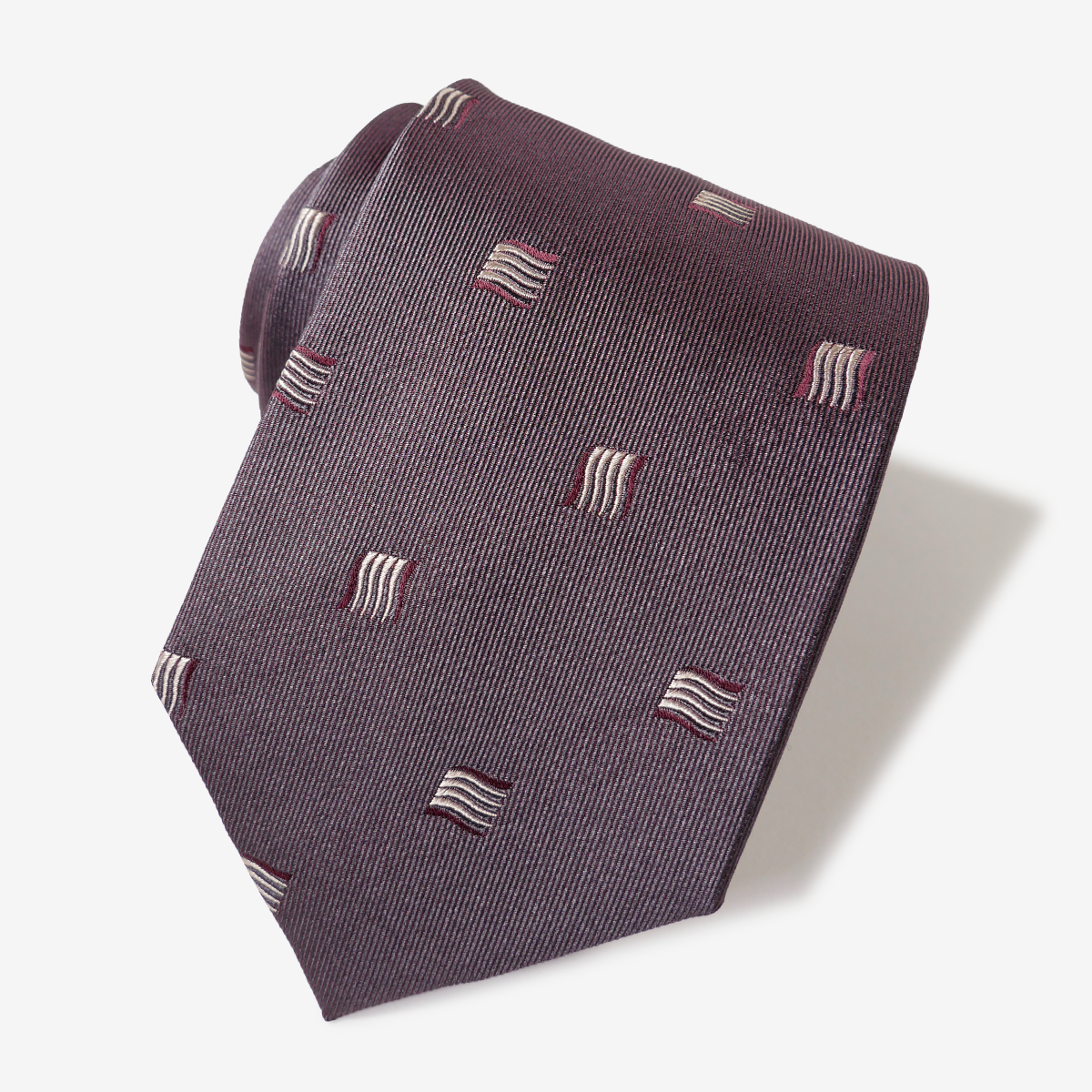 クラシコ セタ｜小紋ネクタイ｜ボルドー