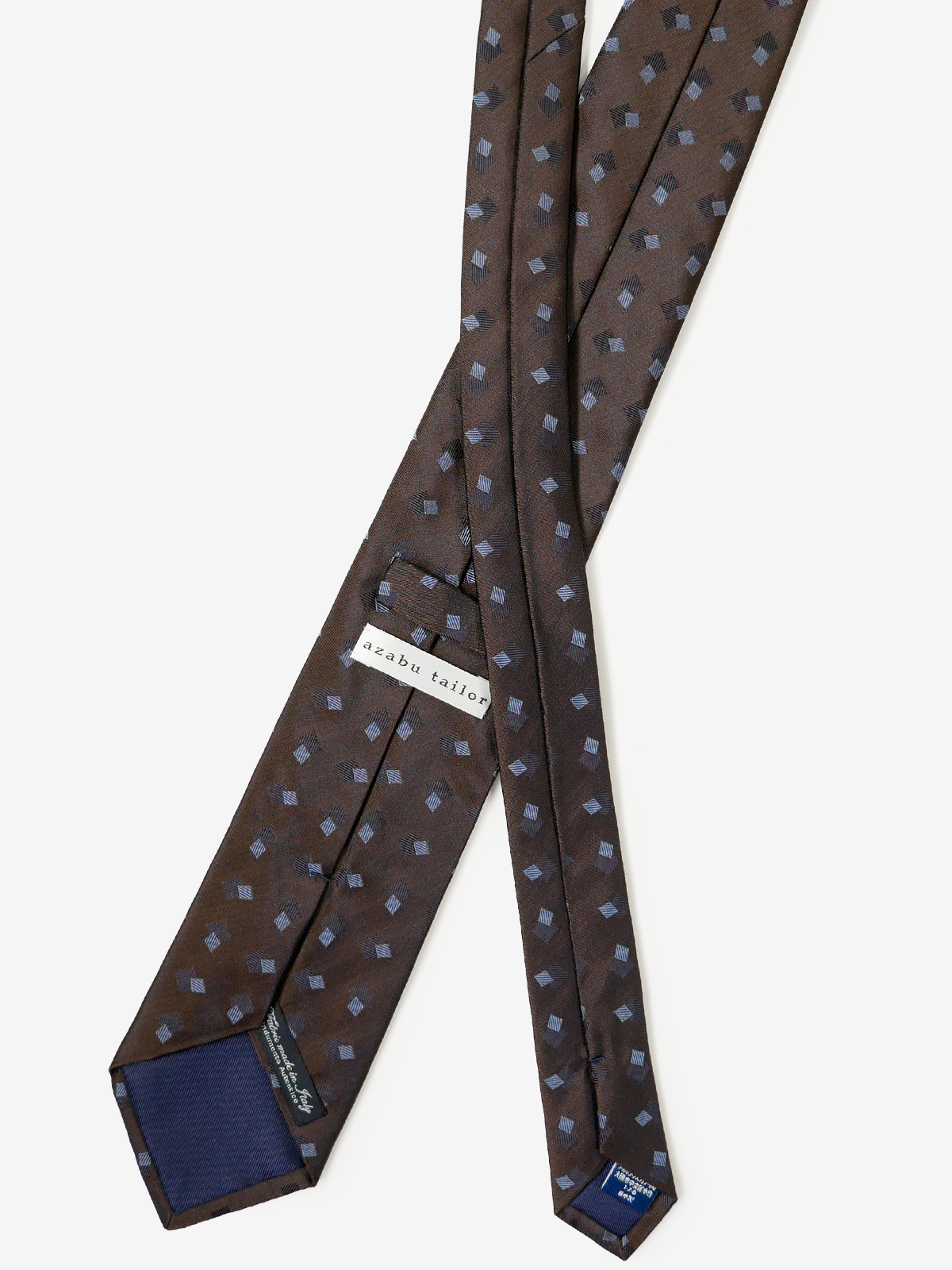 Classico Seta｜Double Square Neat Tie｜ブラウン