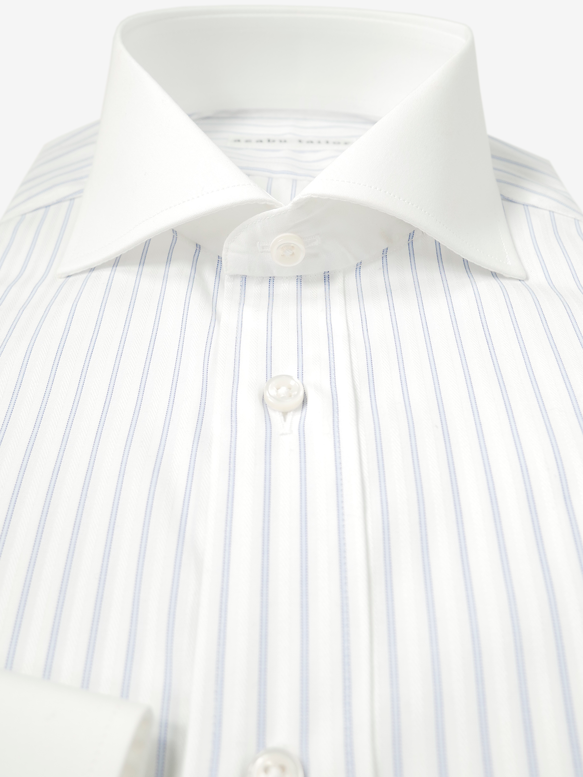 Striped Shirt With White Collar ｜ネイビー