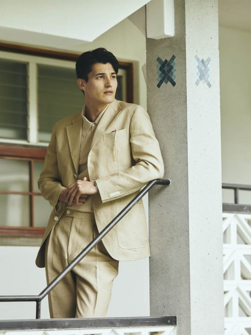 Cotton Knit Polo Shirt｜ベージュ