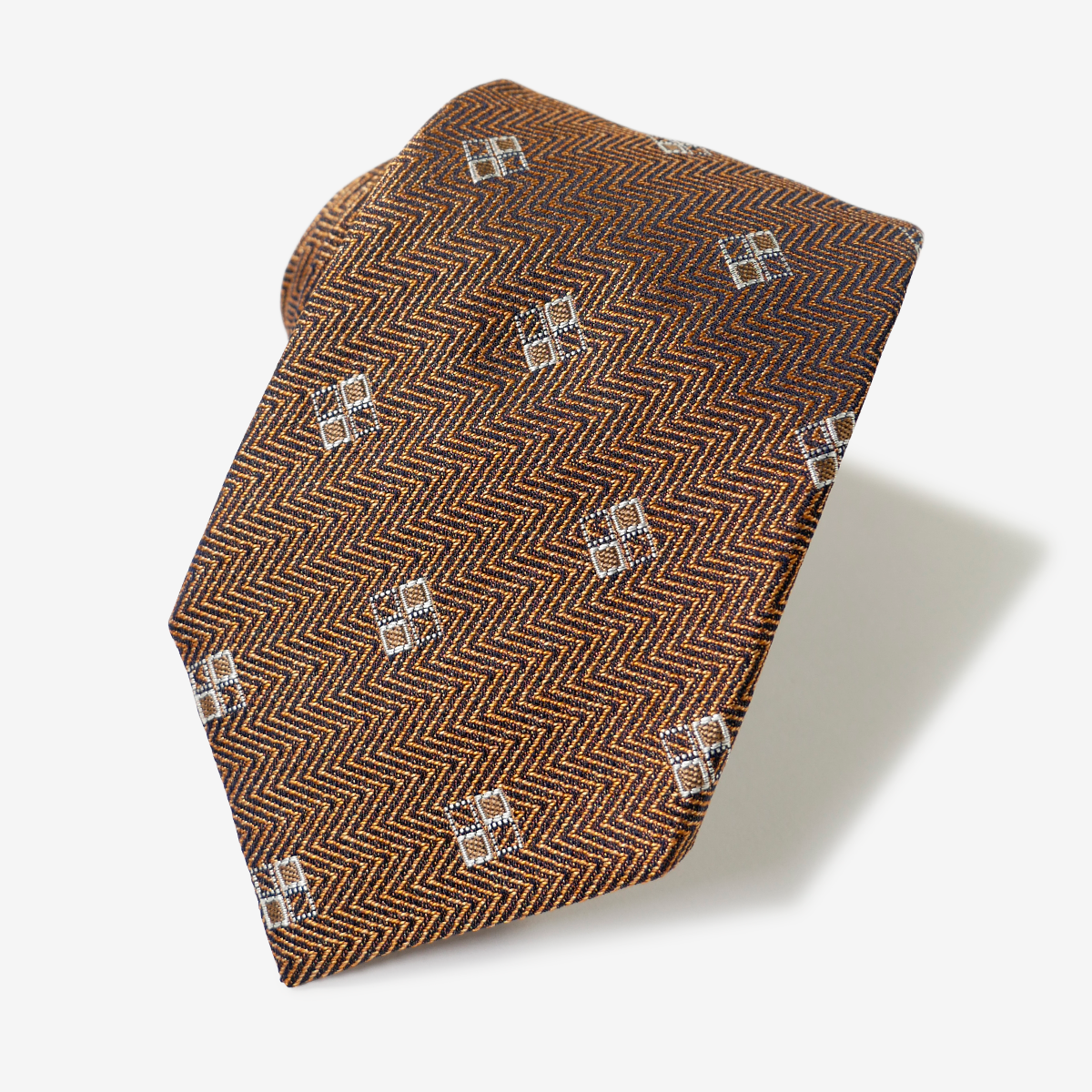 TIE YOUR TIE ブラウン小紋ネクタイ 麻布テーラー｜小紋ネクタイ｜ブラウン