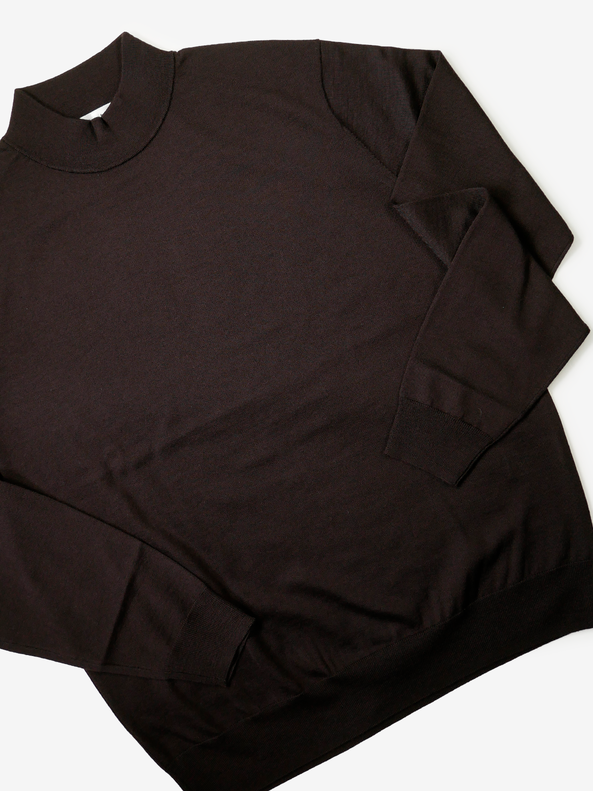 Mock-Neck Sweater｜ダークブラウン