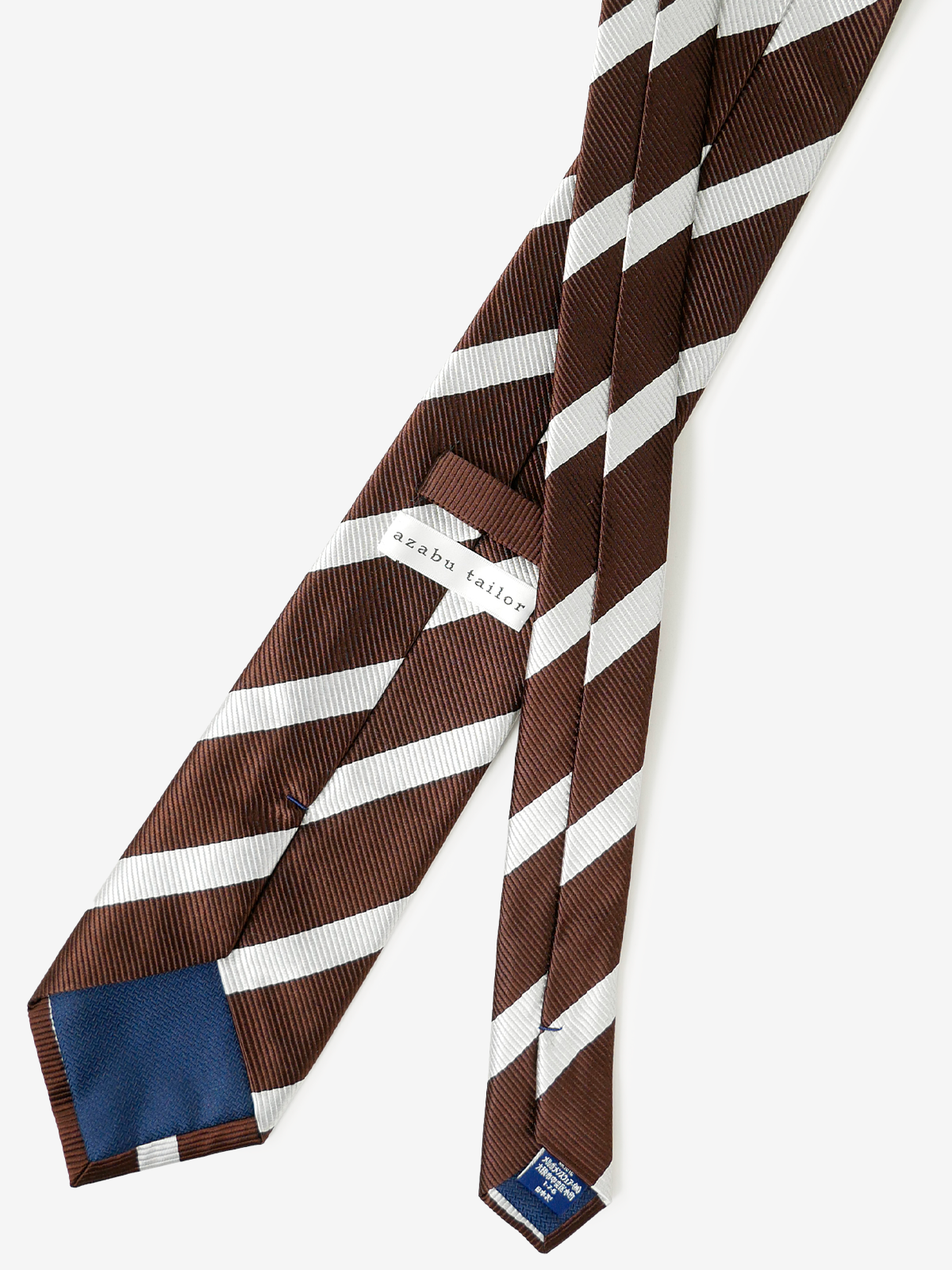 Repp Stripe Tie｜ダークブラウン