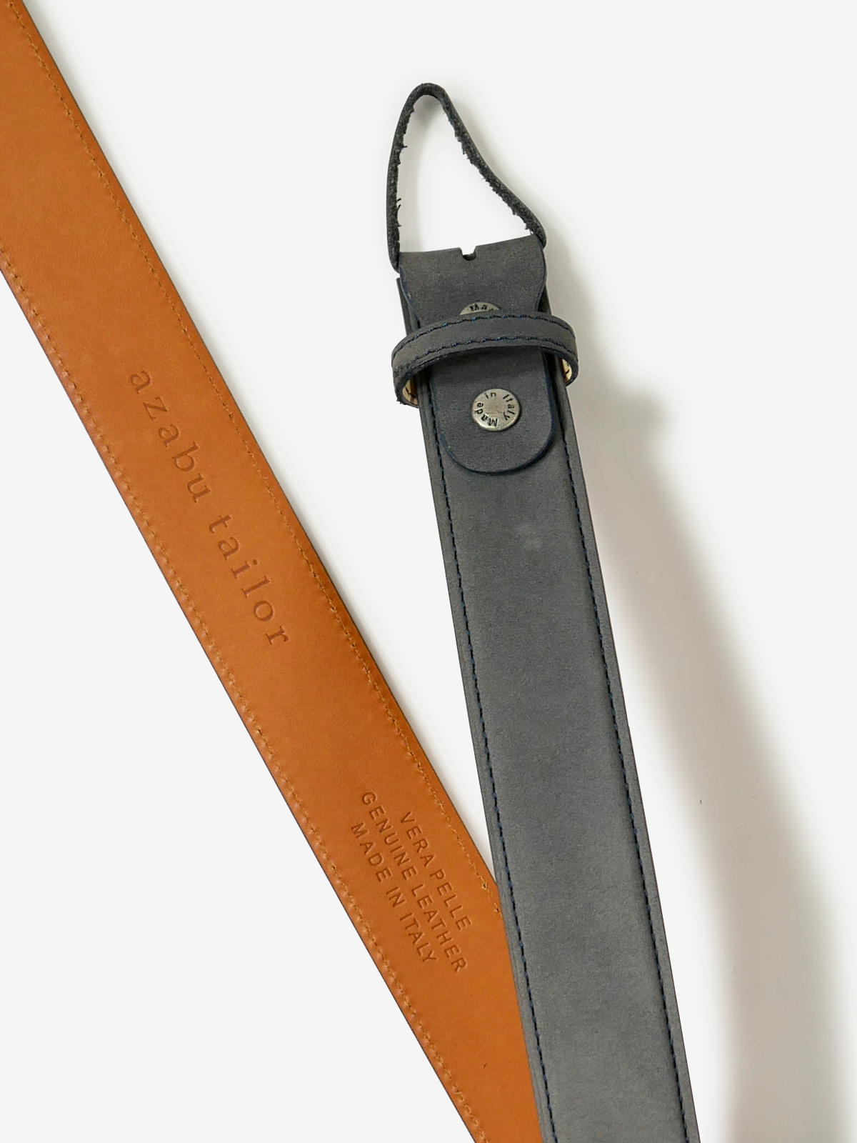 Nubuck Leather Belt｜ブルーイッシュグレー