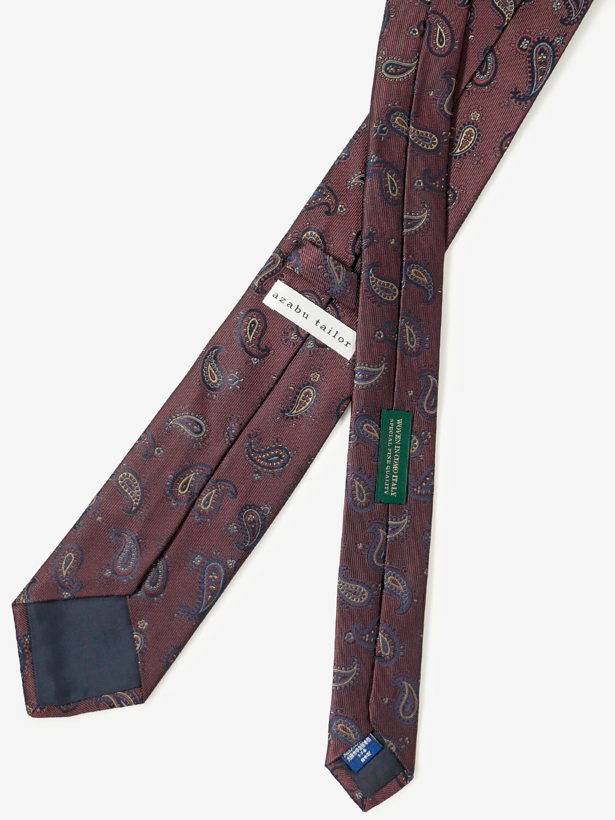 Mantero｜Paisley Neat Tie｜ボルドー