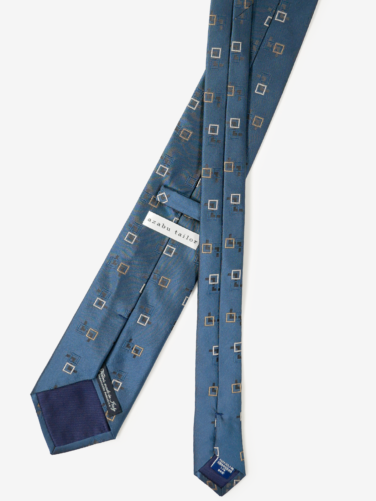Classico Seta｜Double Square Neat Tie｜ブルー
