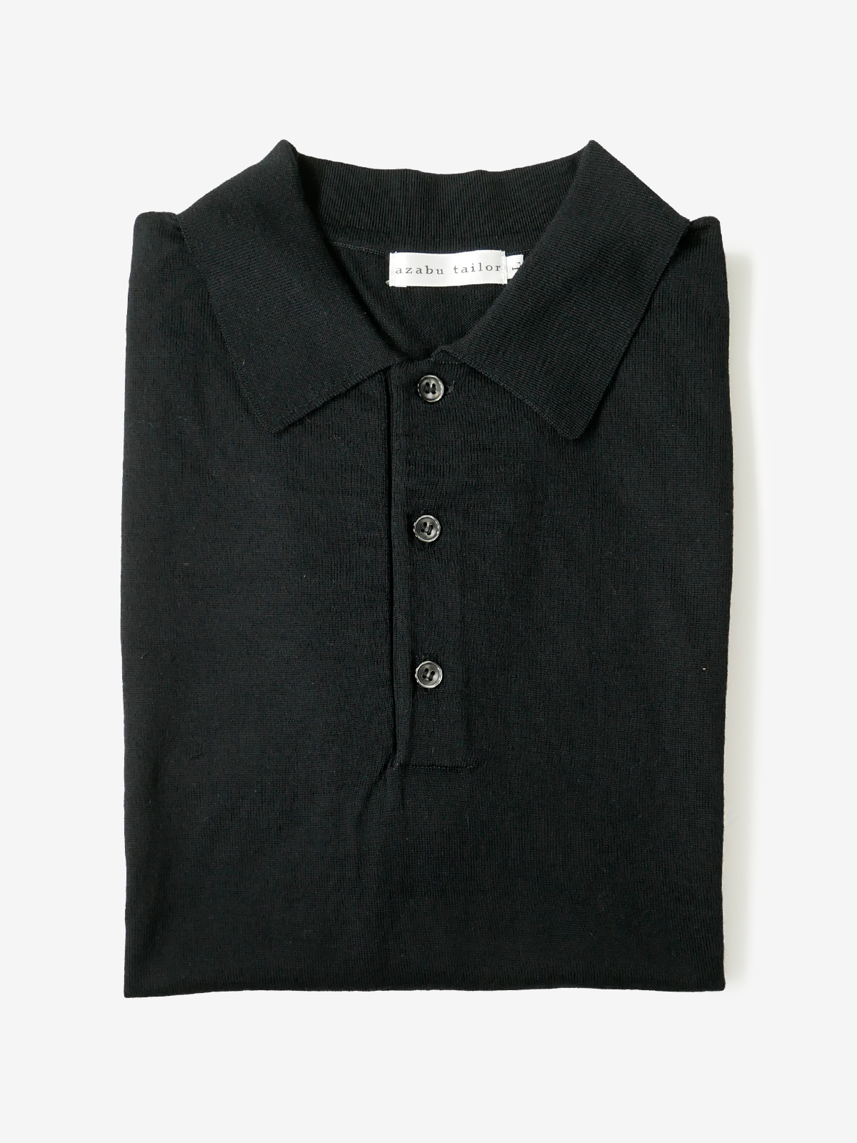 Wool Polo Shirt｜ブラック