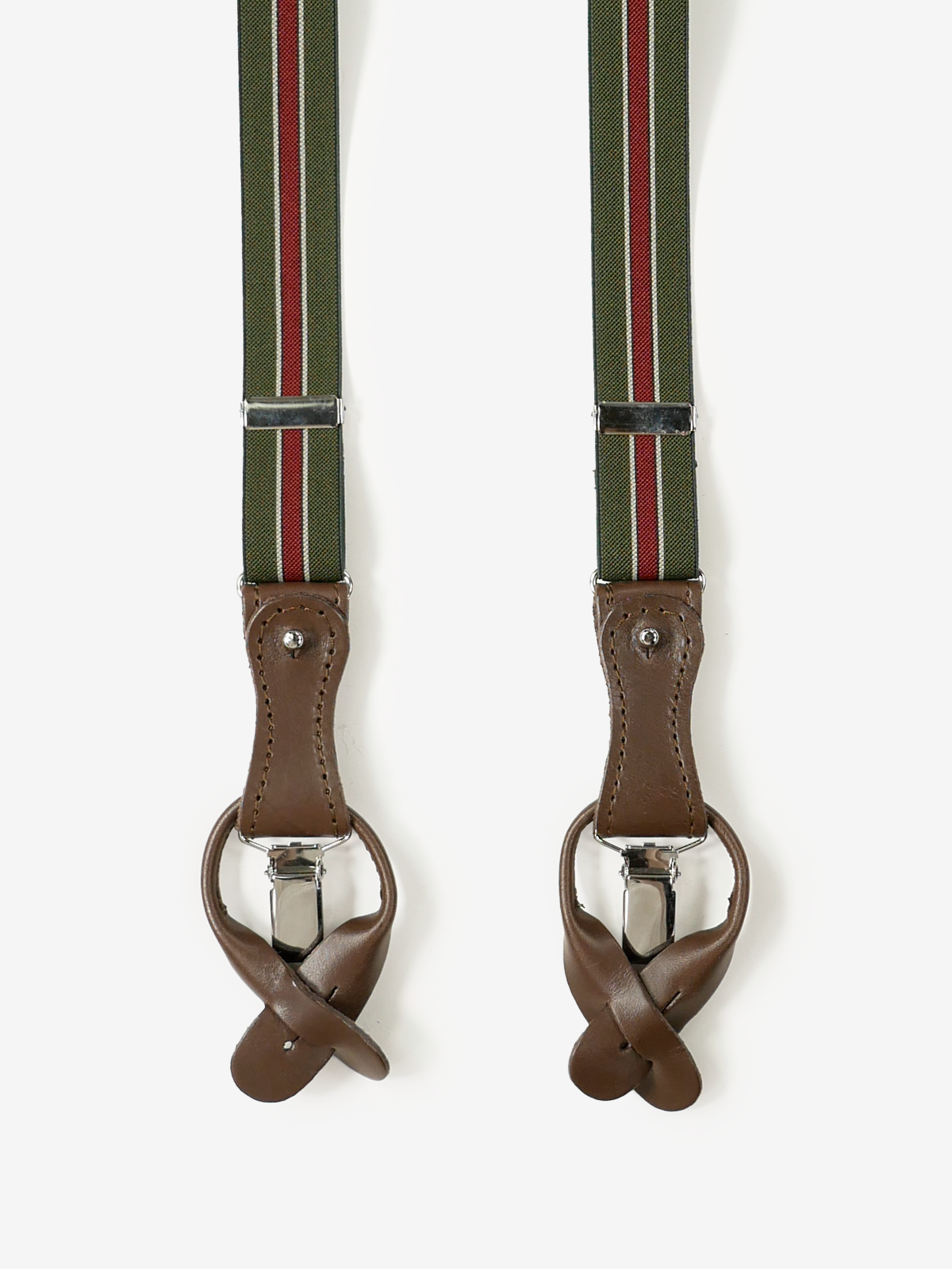 La Ducale｜Stripes Suspenders｜グリーン