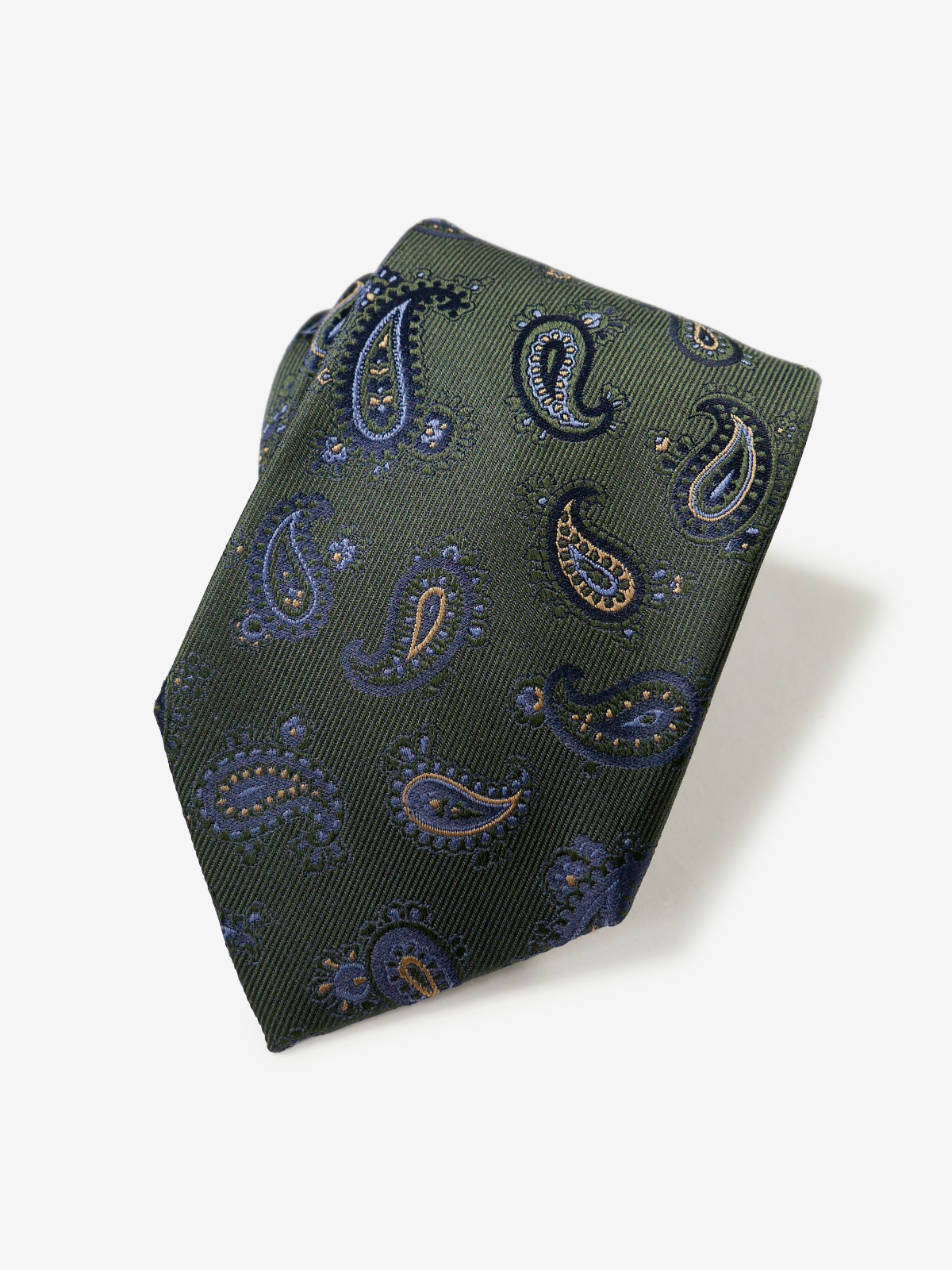 Mantero｜Paisley Neat Tie｜グリーン