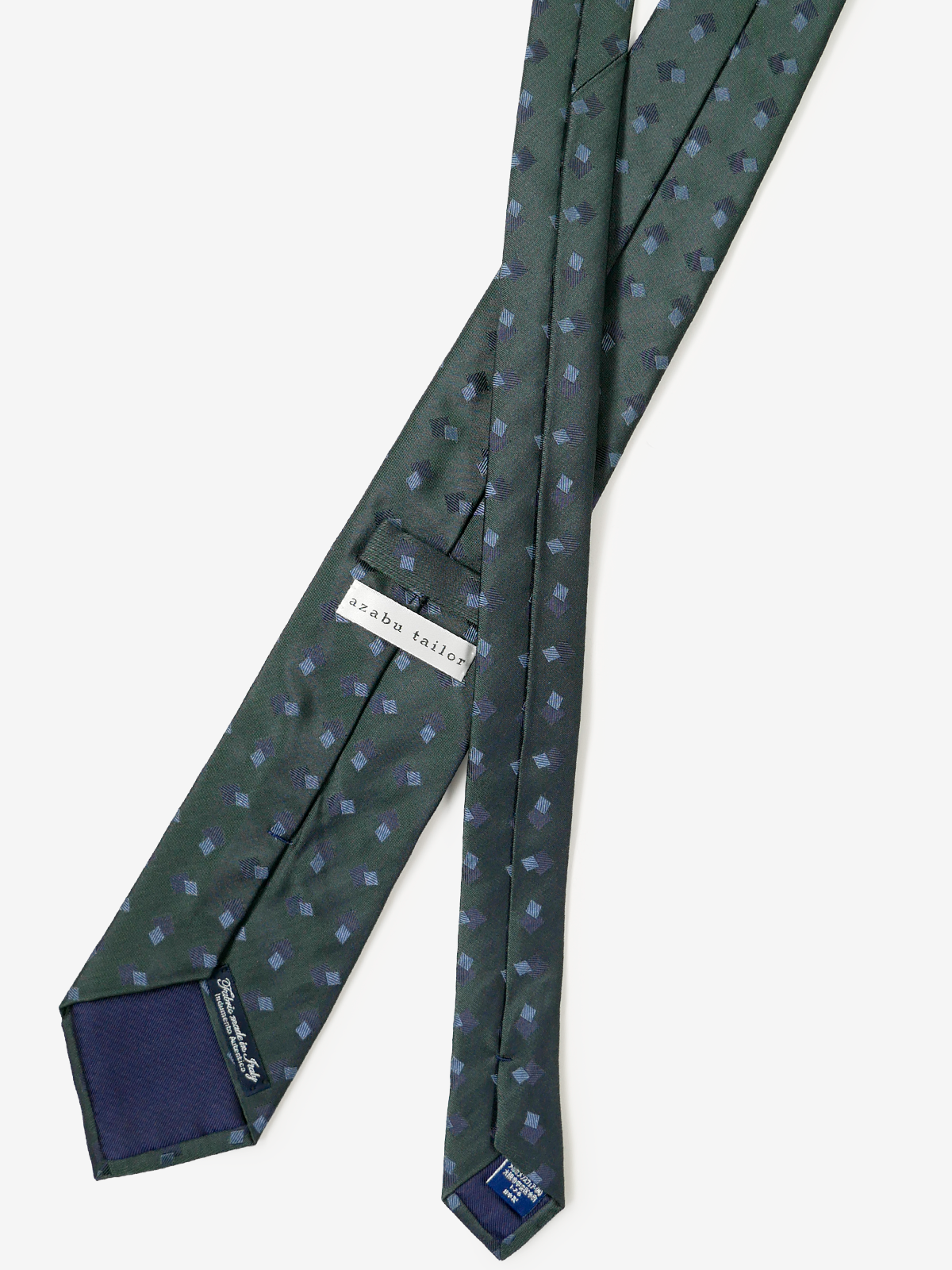 Classico Seta｜Double Square Neat Tie｜グリーン