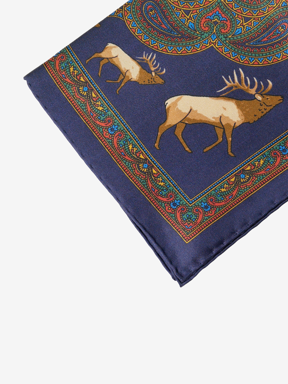 ROBERT KEYTE｜Silk Pocket Square｜ネイビー