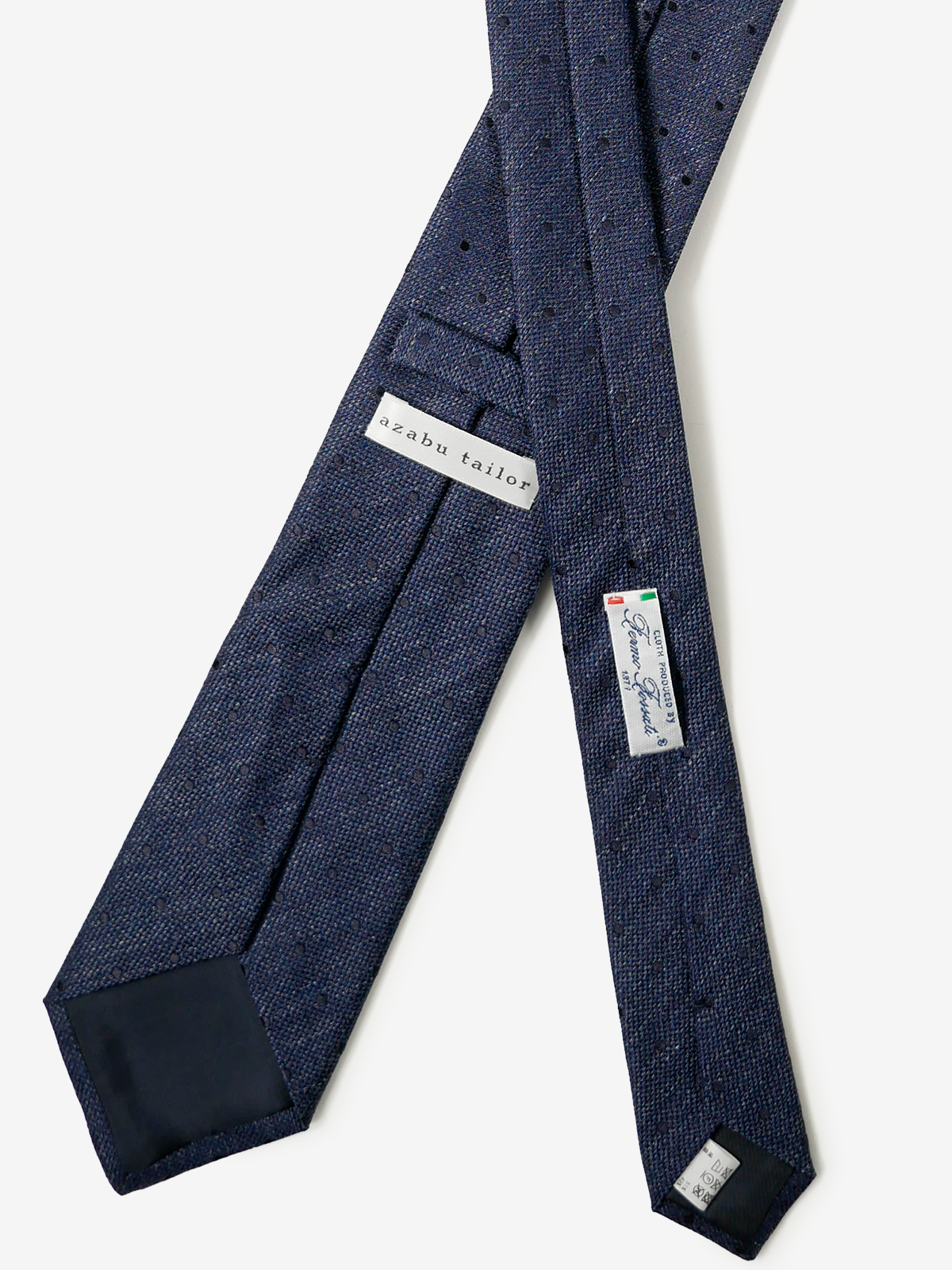 Fermo Fossati｜Polka Dot Tie｜ネイビー