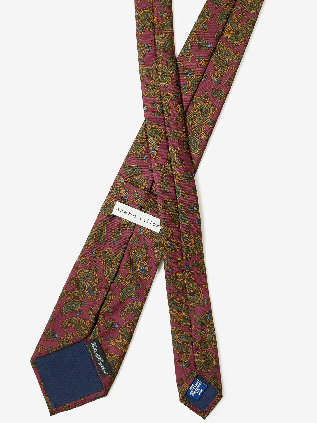 ROBERT KEYTE｜Paisley Tie｜ボルドー