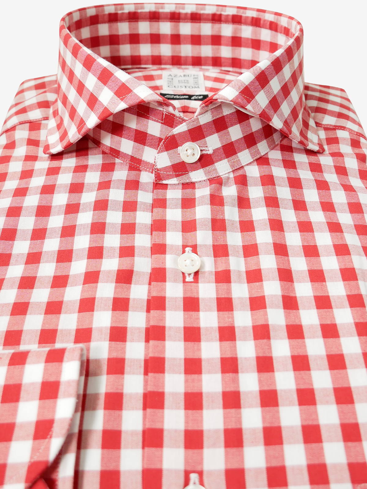麻布 ザ・カスタムシャツ |ギンガムチェックシャツ|レッド 麻布 ザ・カスタムシャツ |ギンガムチェックシャツ|レッド