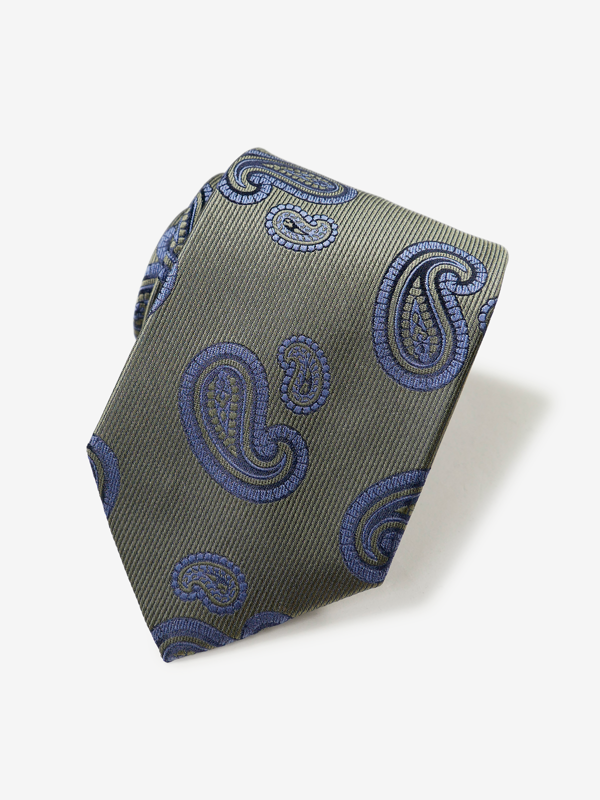 Mantero｜Paisley Neat Tie｜グリーン