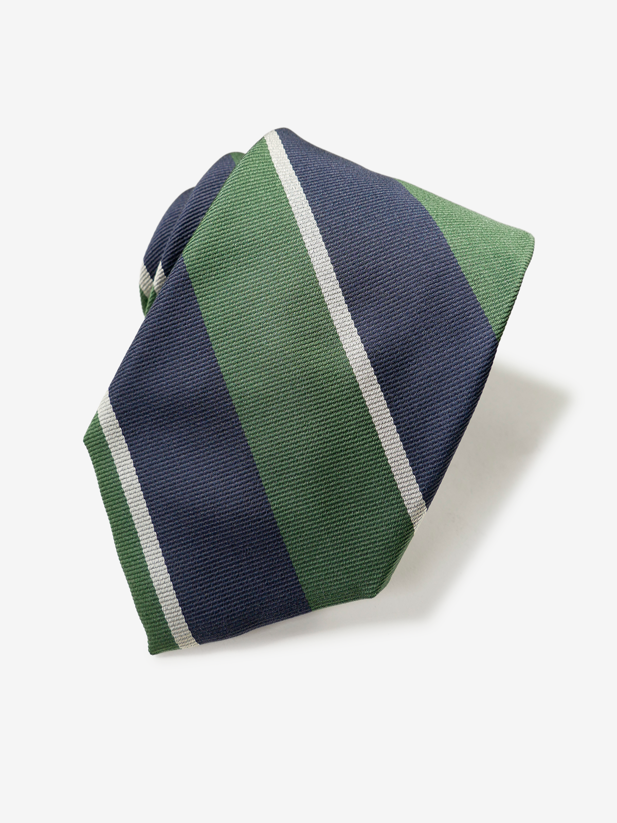 Classico Seta｜Regimental Striped Necktie｜グリーン